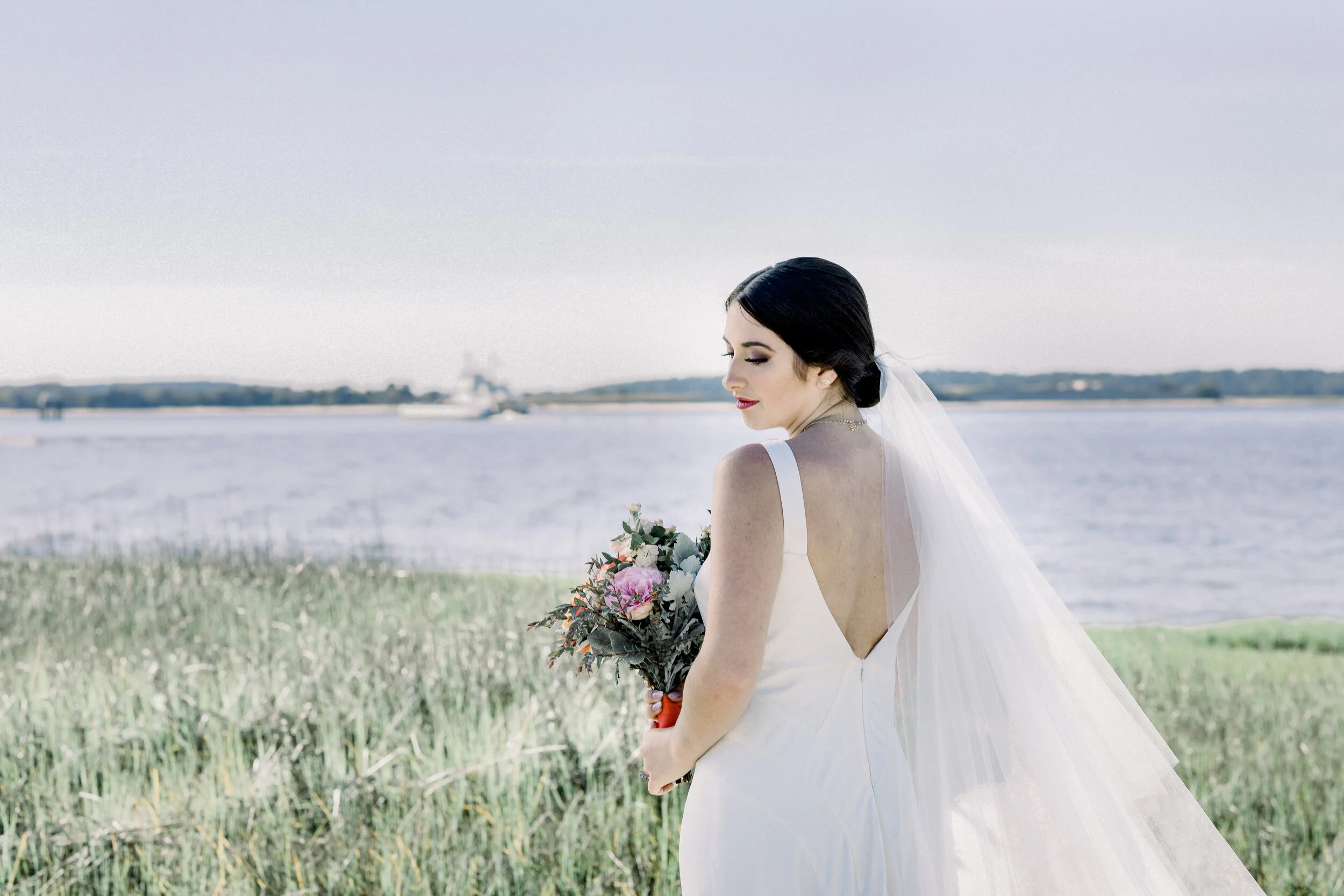 Bridal Portrait in Kure Beach