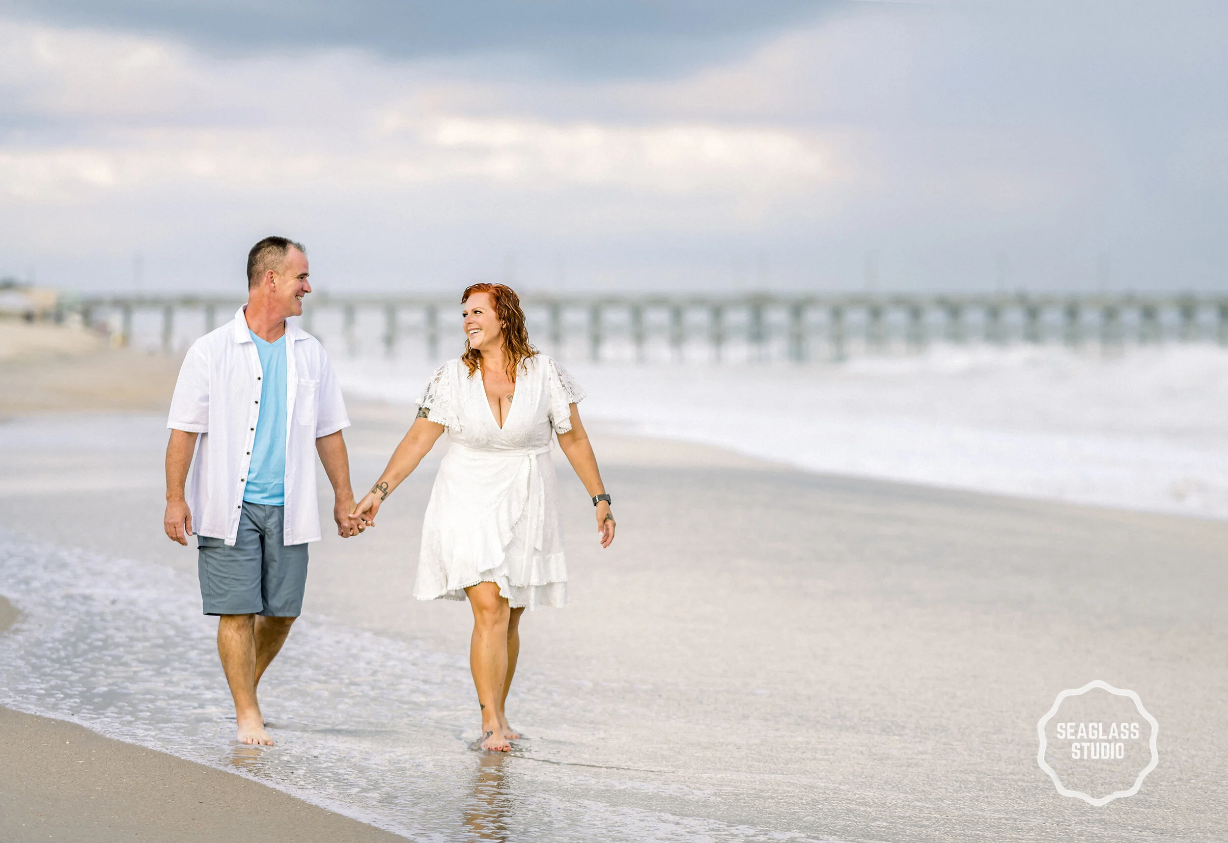 Surf City Ocean Pier Engagement Couples Photo Session WM WEB.jpg