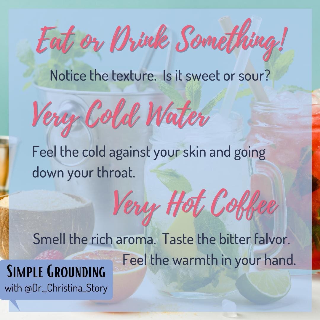 You don't always have access to food or water when you're having an anxiety attack - but when you are one of these three tricks can really help!⁠
⁠
Have you tried one?  Which one do you prefer?⁠
⁠
I find even the smell of coffee to be very soothing!⁠