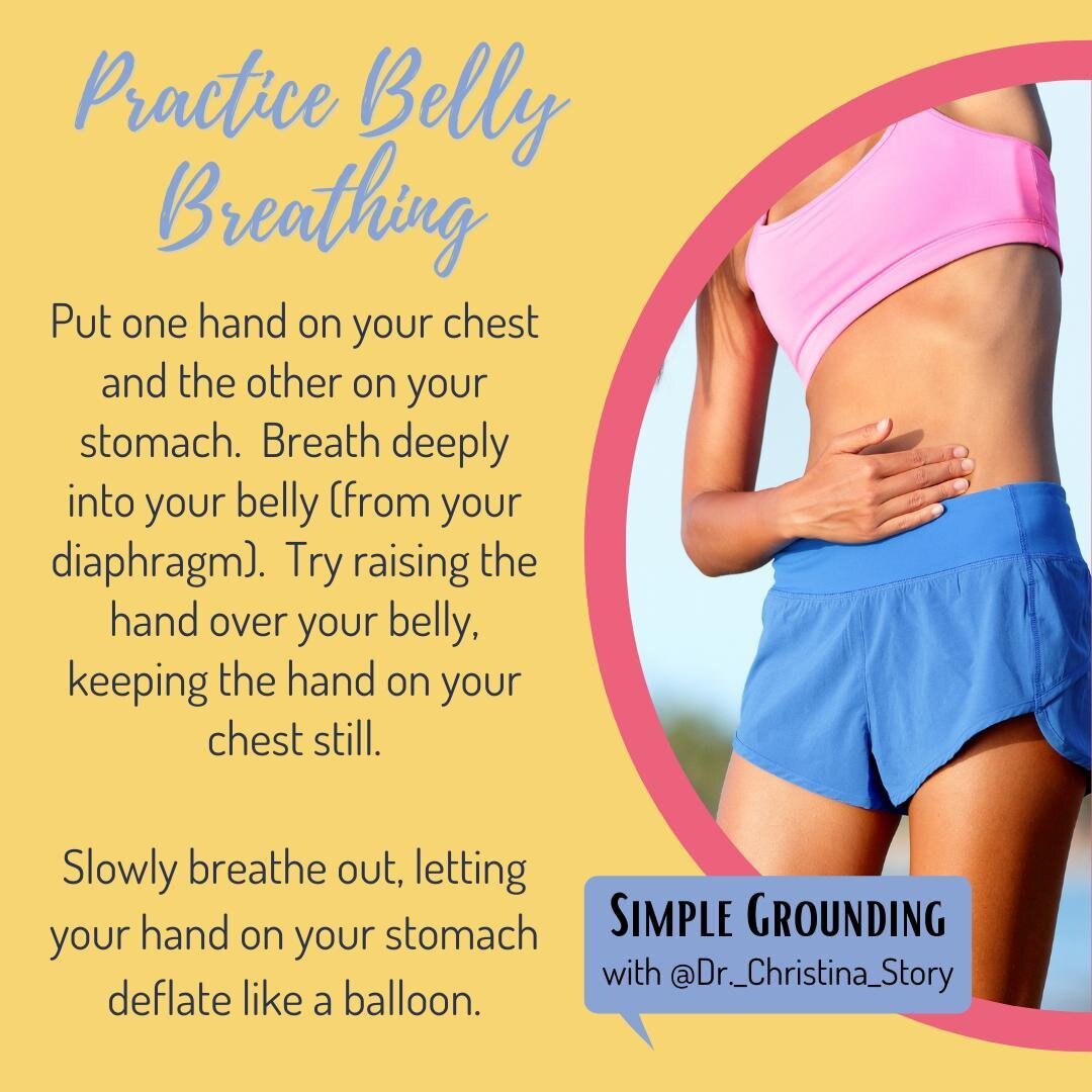 One of the major symptoms of anxiety is altered breathing.⁠
⁠
Belly breathing can make you more AWARE of your breath and bring it back under control - bringing you back into your body.⁠
⁠
Some other benefits of deep breathing include:⁠
-  Reduce stre