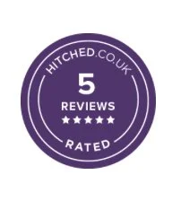 5 Star rated award from Hitched wedding website