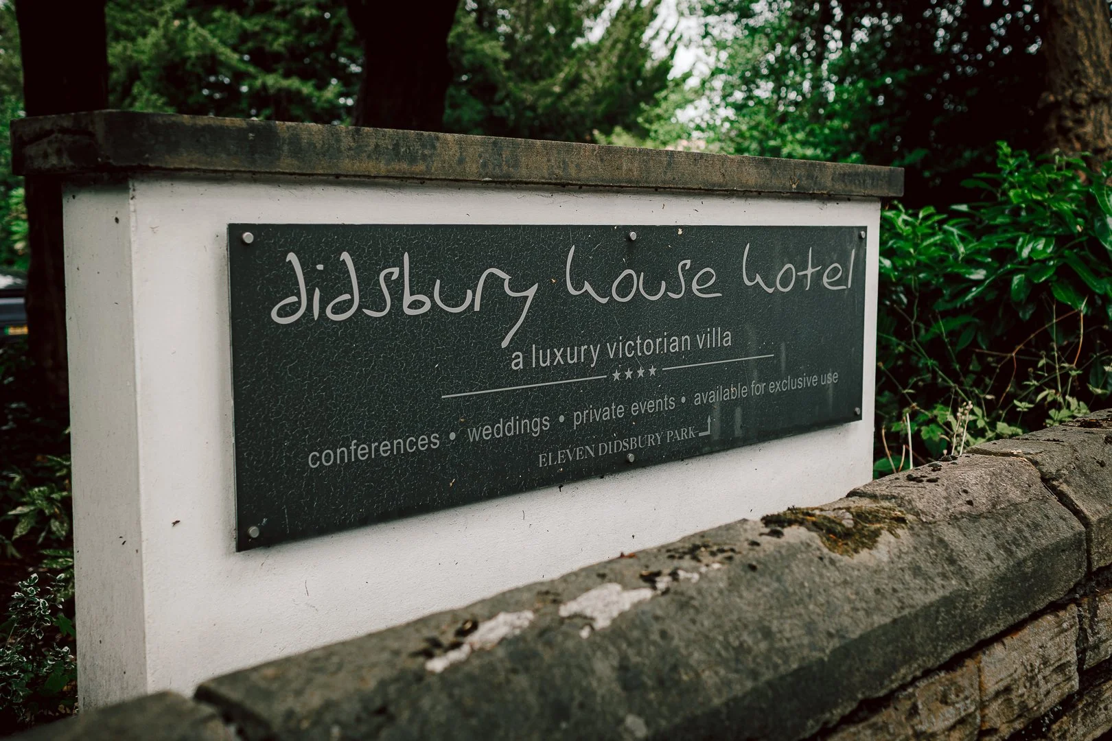Signage at Didsbury House Hotel