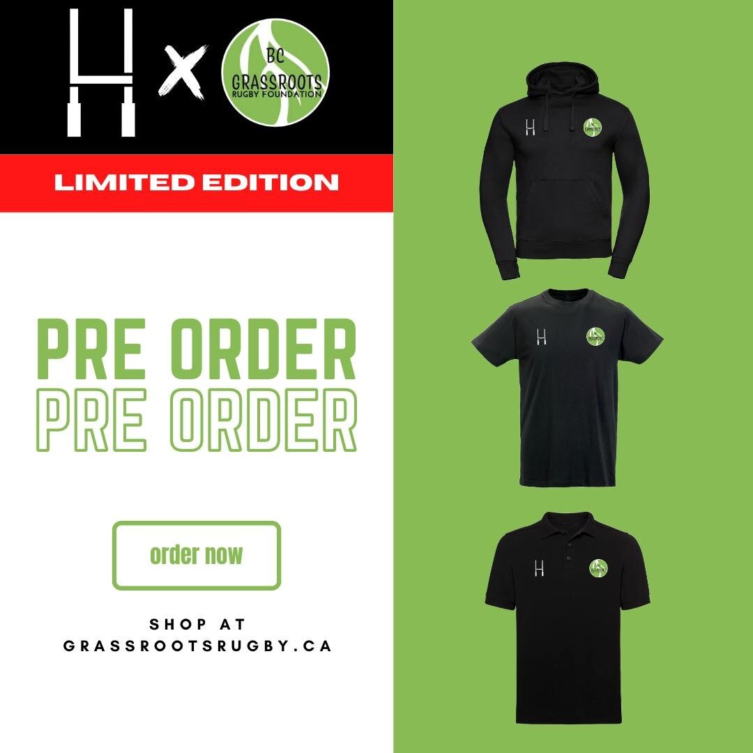 Get geared up for fall! 🍂

Place your order at grassrootsrugby.ca/shop 🌱🏉

Limited quantities, available in men's sizing. 

🔗 Link in bio!