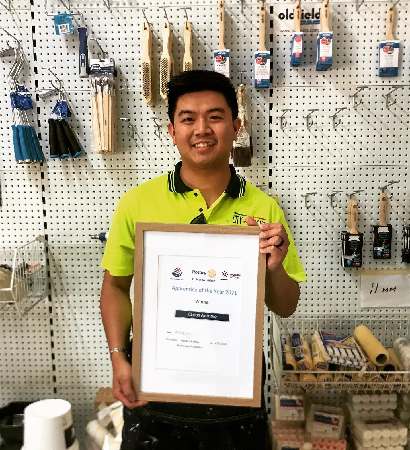 Congratulations to our apprentice Carlos Antonio for winning this years Geraldton Rotary Club Apprentice of the Year award!