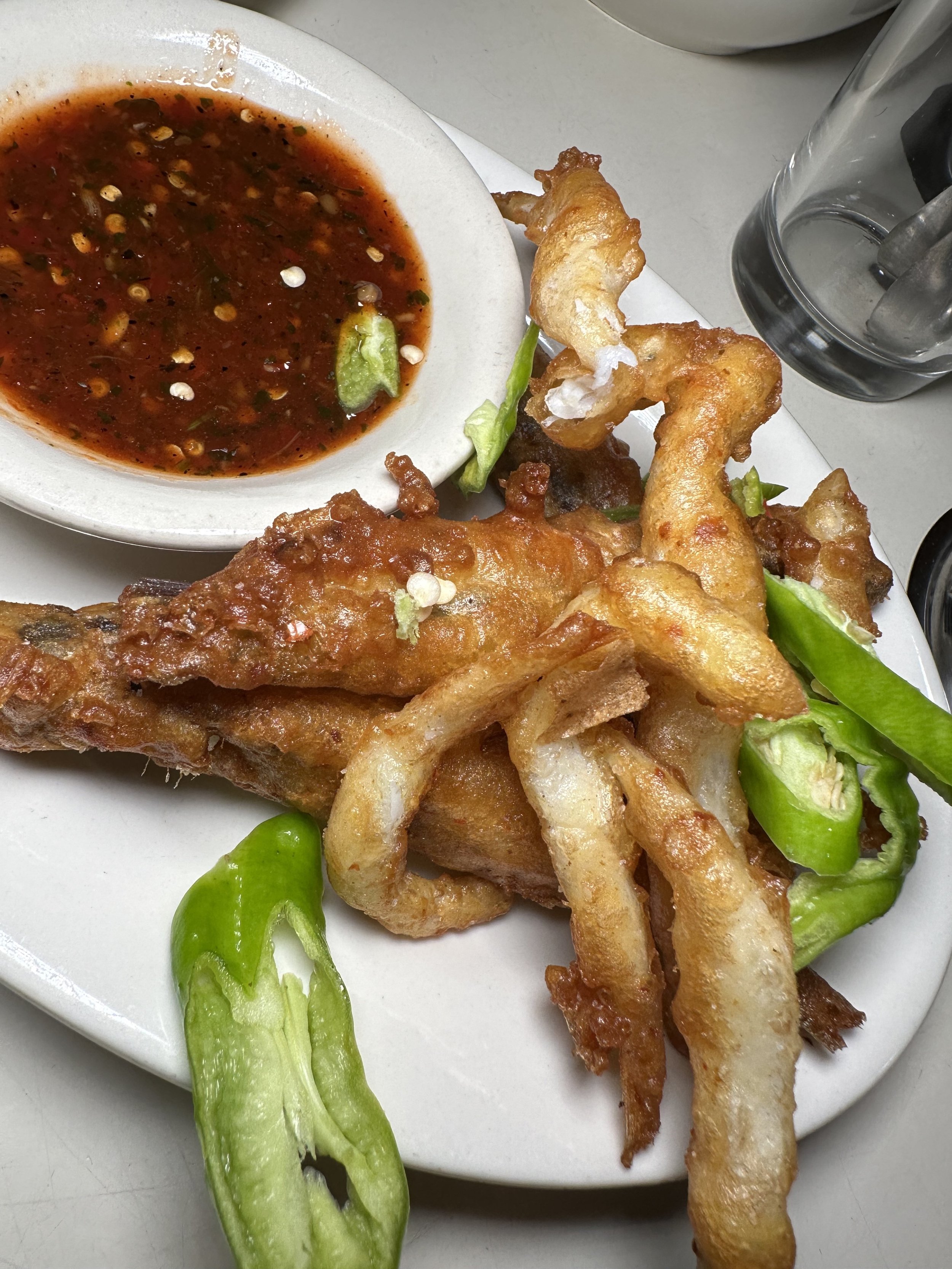 Fried Little Fish with Charred Sweet Chili Sauce