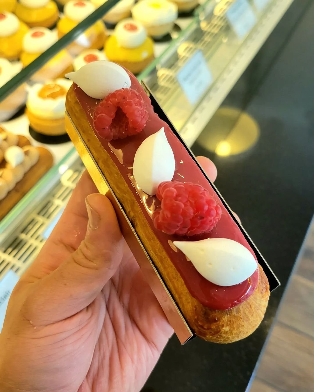 Raspberry Eclair (photo from @petitchou.nyc)