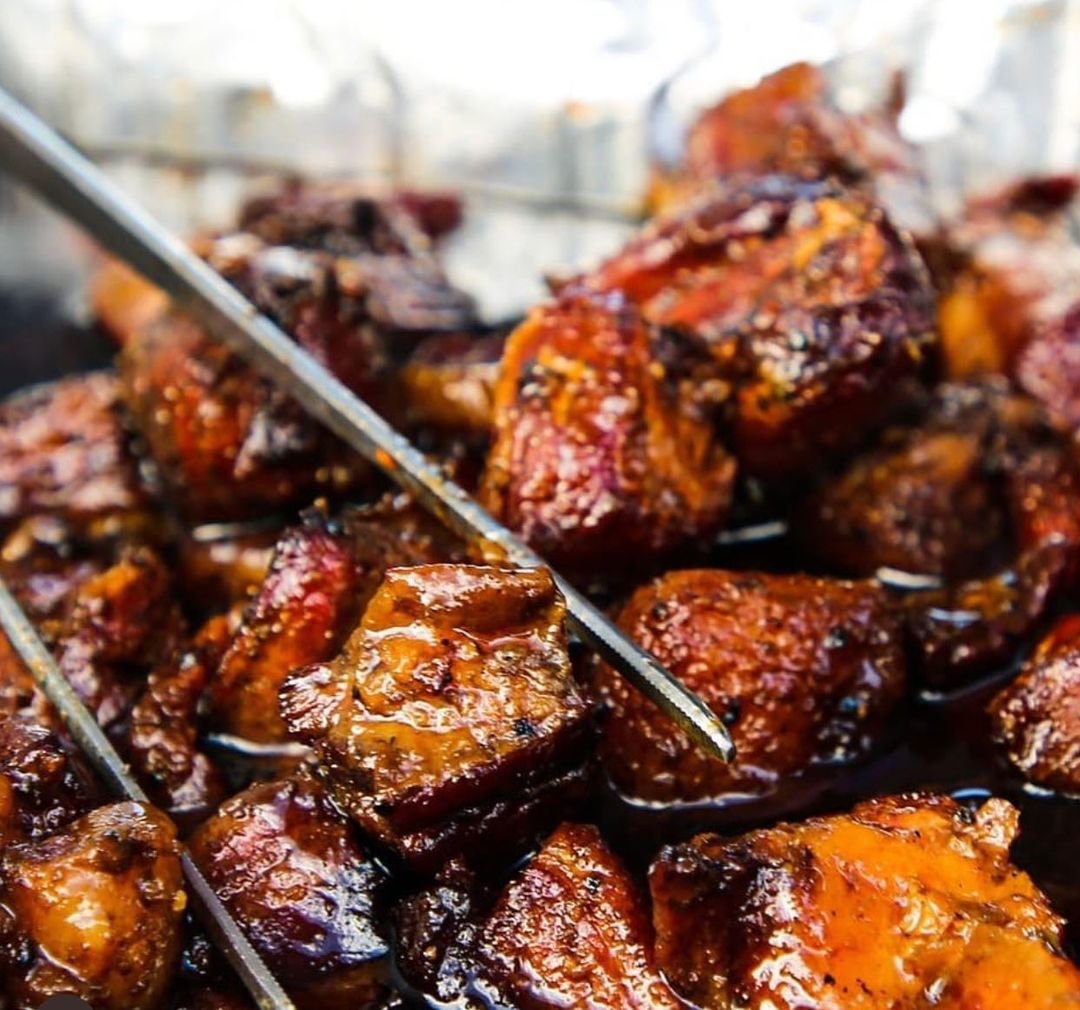 Pork Belly Burnt Ends by Chef Joe Musgni (photo from @smokingofmeats)