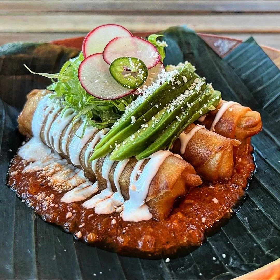 Lumpia-chiladas from So Sarap. (📸 @sosarapnyc)
