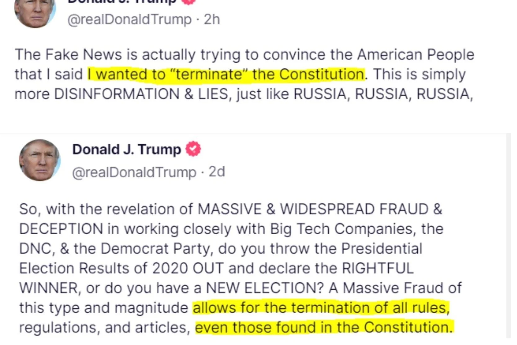 Suspending the Constitution
