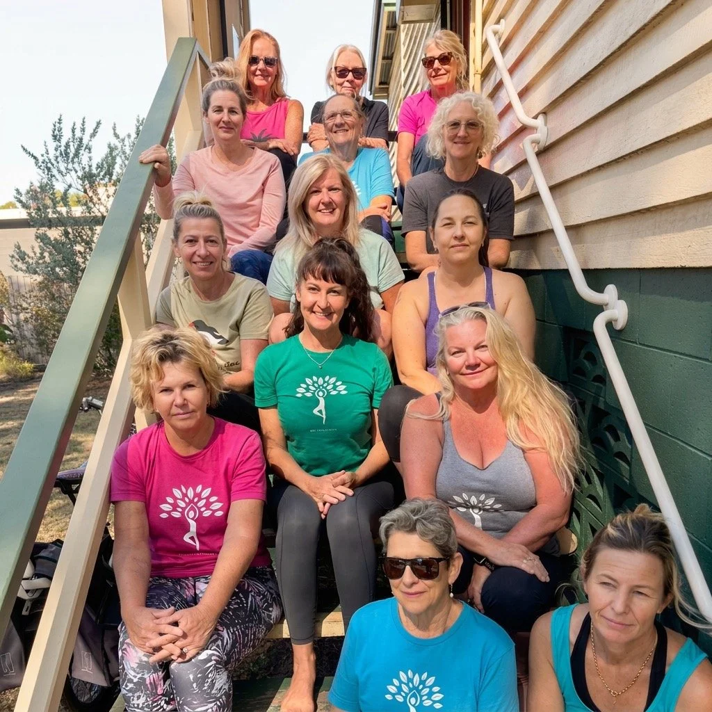 Group of Pilates and yoga ladies
