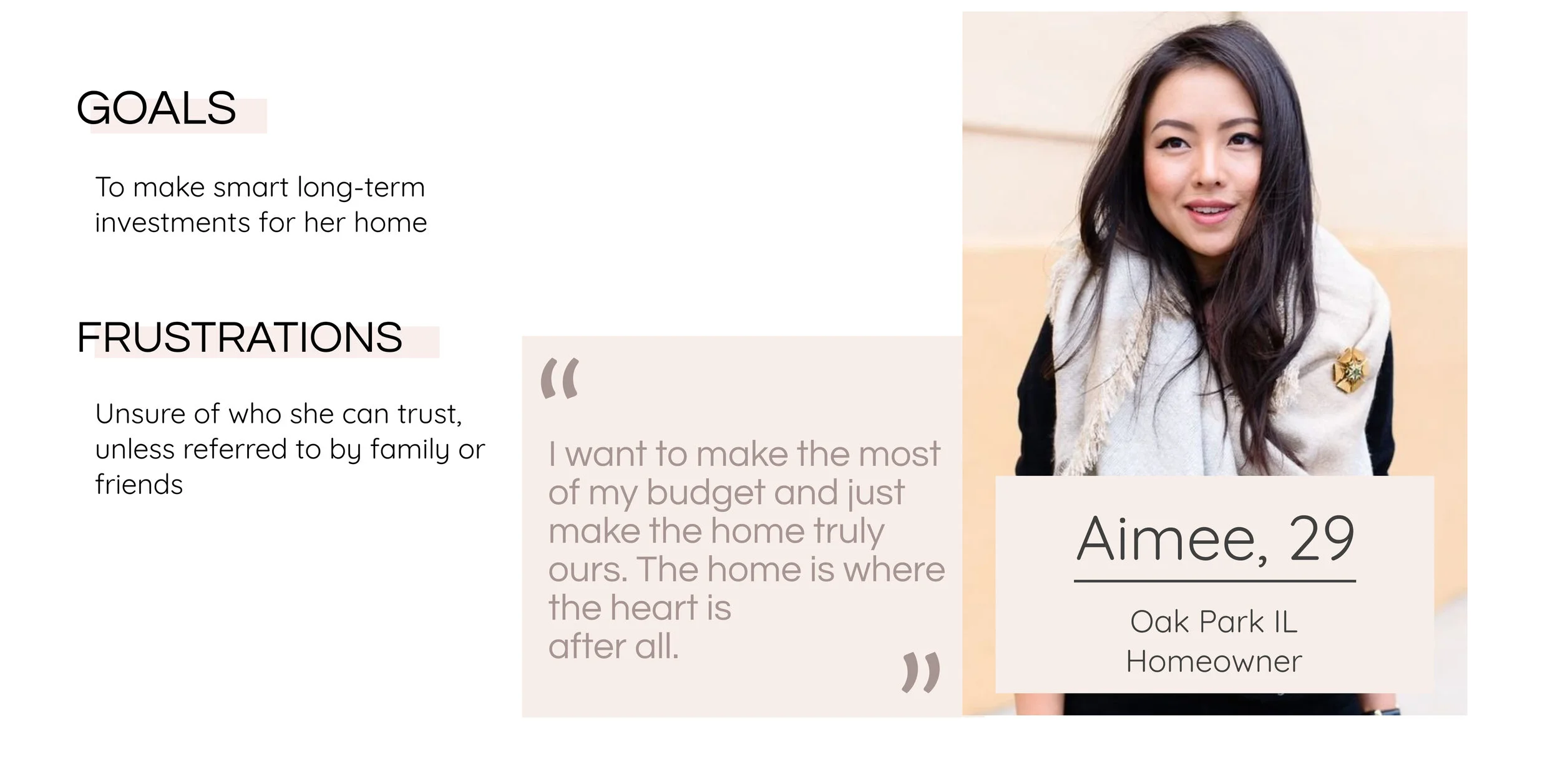 Leveraging our research insights we formulated a target persona.