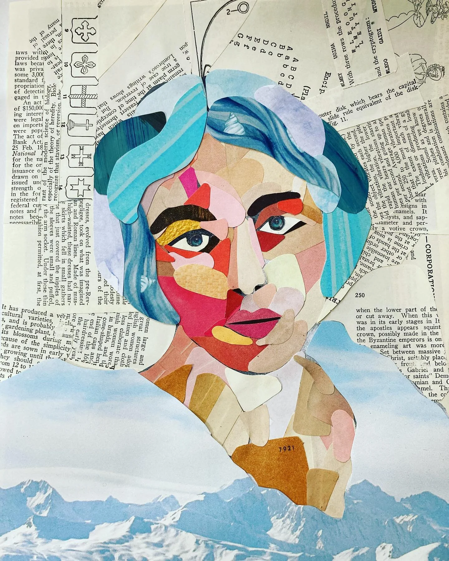 My most recent collage portrait! 
#WeRockPaperScissors #collage #collageart #collageartists #dailycollage #girlcancreate #studiobeulah #hamont #paperart #vintage #vintagepaper #collagecommunity #collageart  #collageartwork #c_expo #collagecollective 