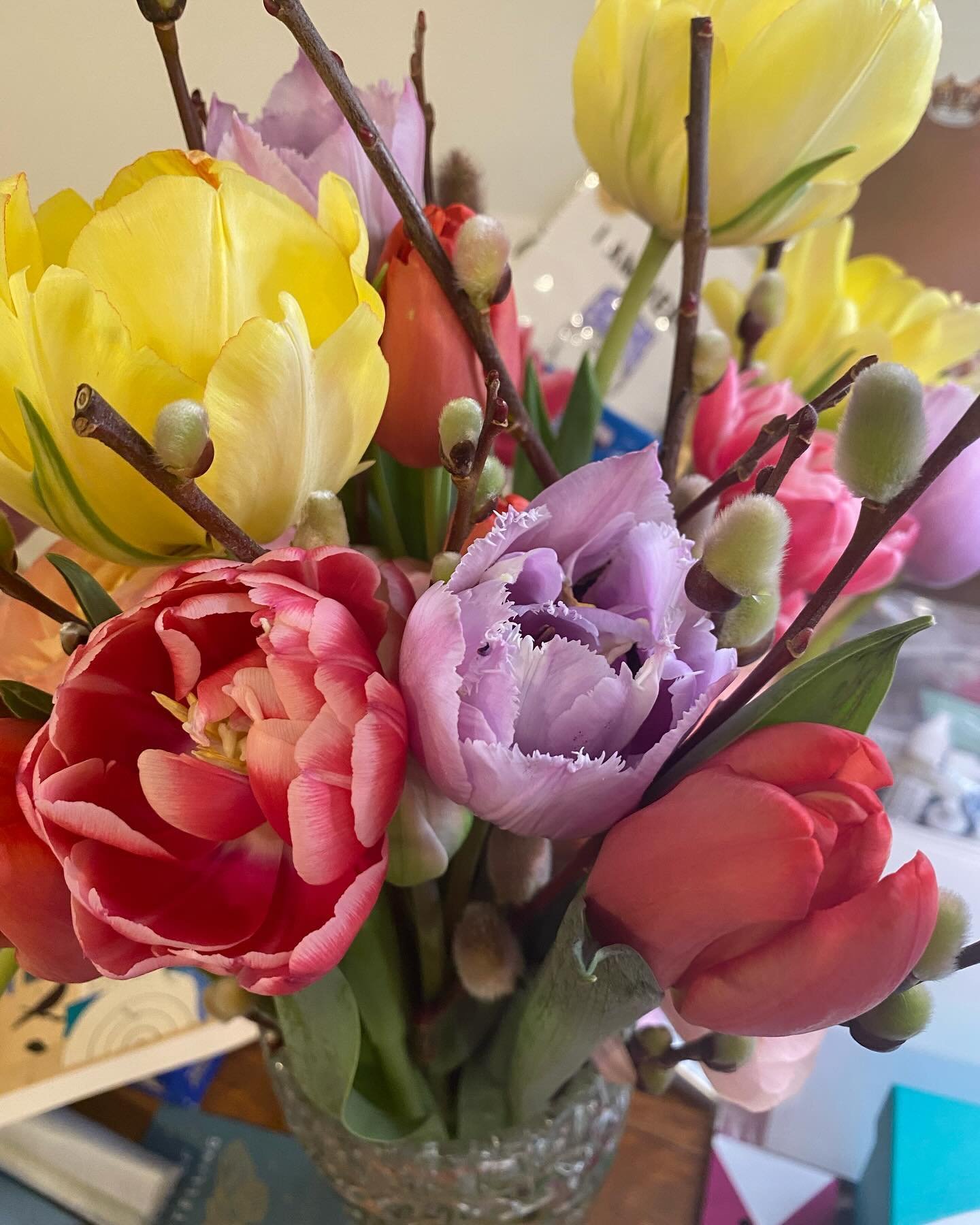 The most beautiful bouquet from @dahliamayflowerfarm ! Thank you to Melanie and everyone who sent warm wishes for my birthday! It was a good one!
It&rsquo;s going to be a strange weather day so I will be in studio hunkering down to make more art and 