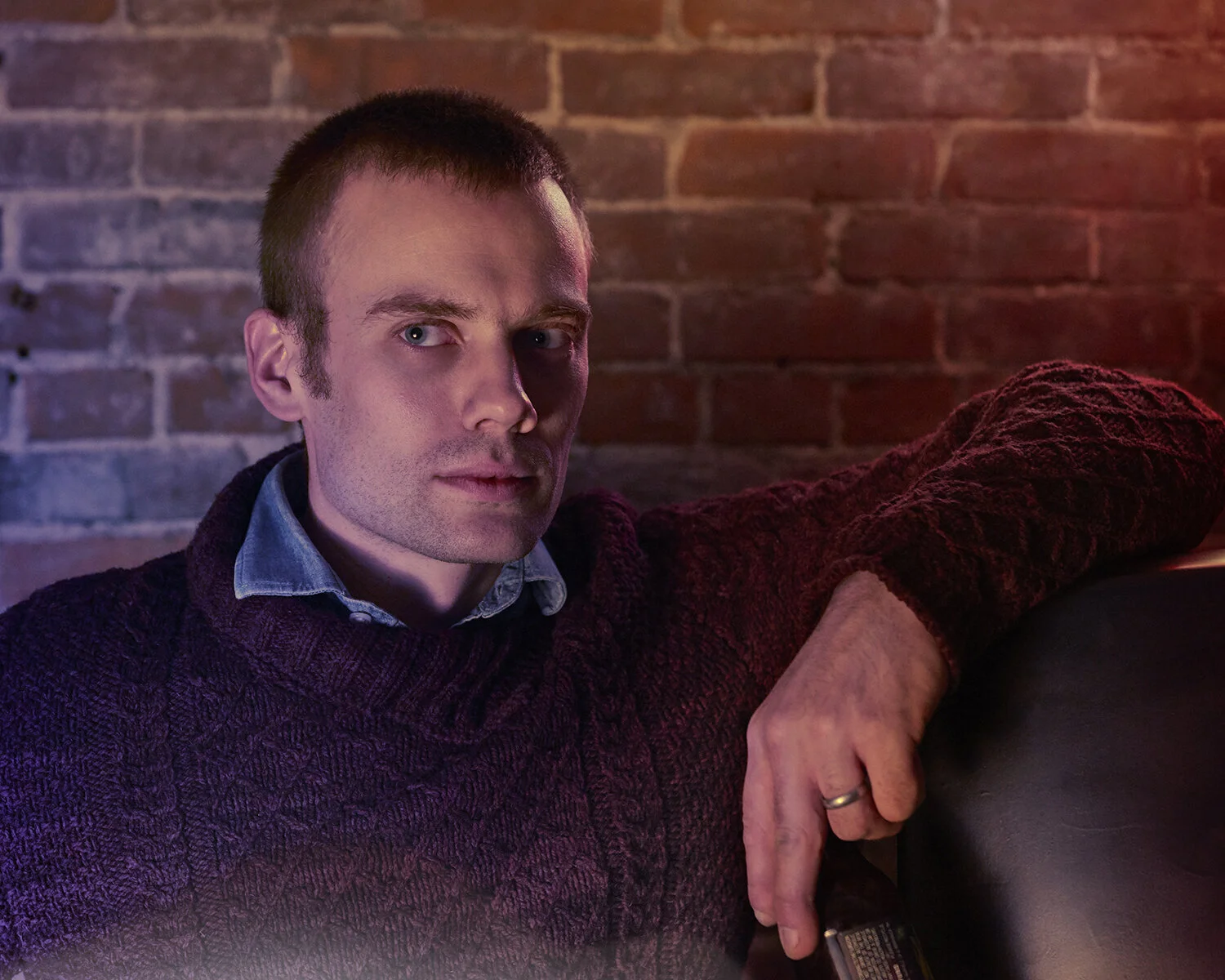 John Purcell small business owner gel lighting light leak film portrait photography