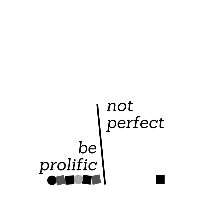 be prolific, not perfect