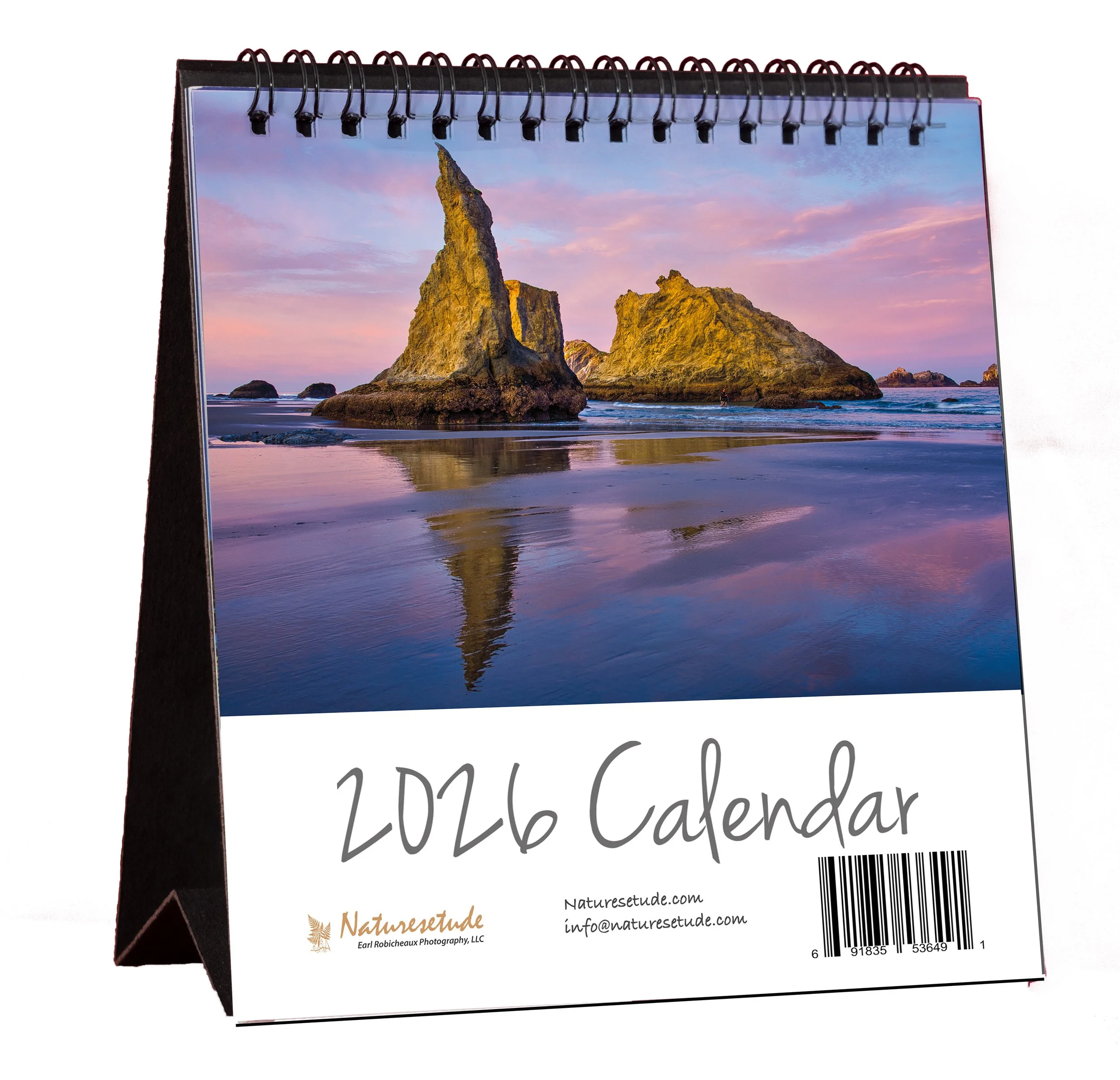 2026 Oregon Coast Monthly desktop calendar