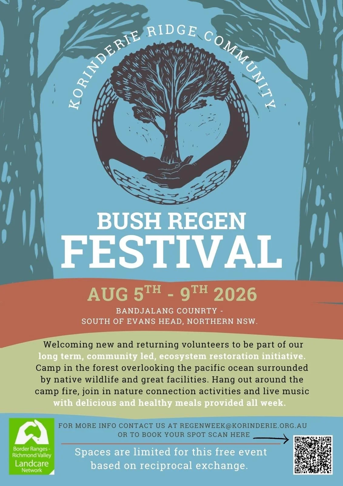 Korinderie Ridge regen festival