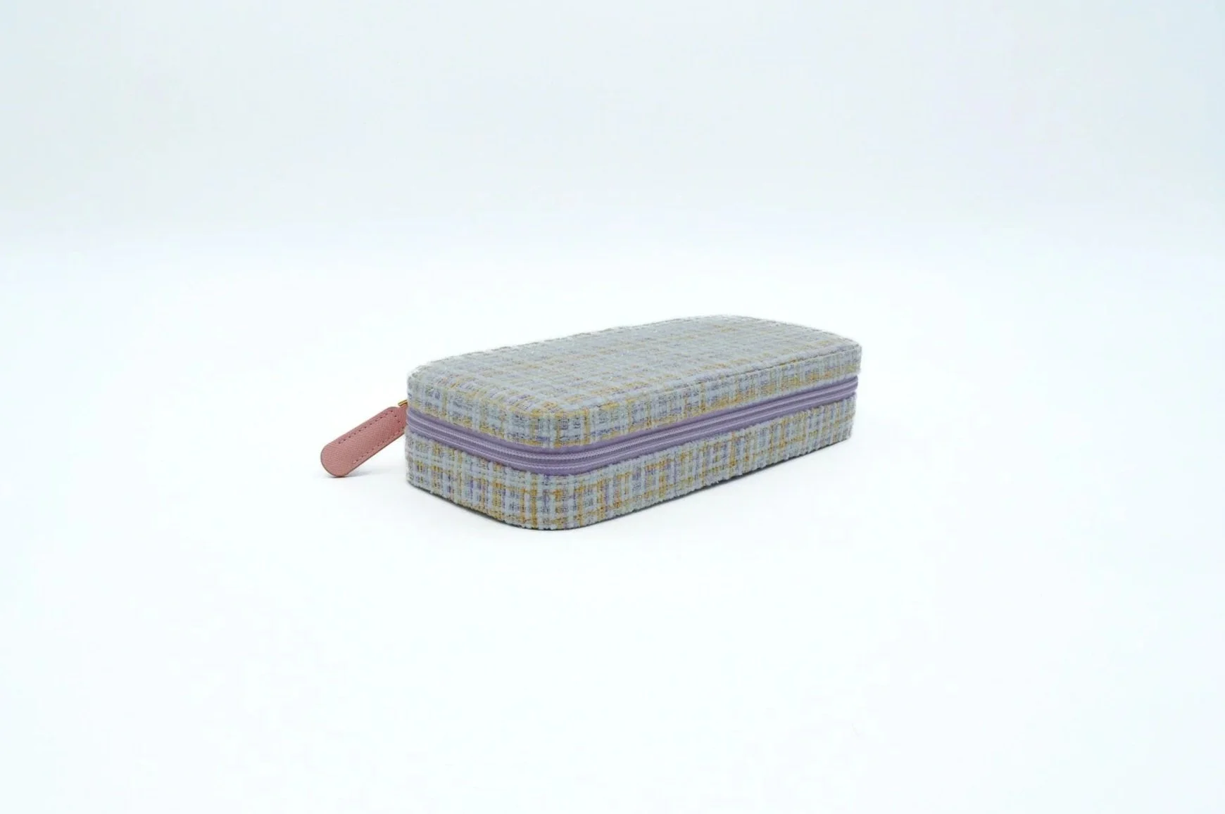 Jetsetter Travel Pill Case in Beige Tweed