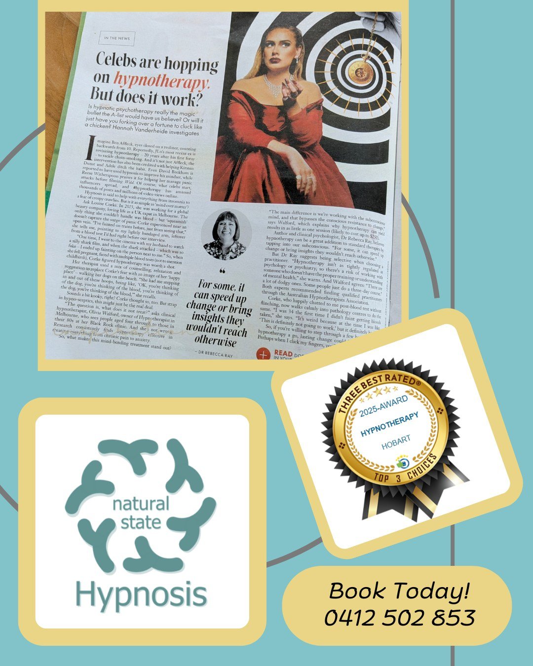Hypnotherapy: The celebrity secret to a Better You!

Move over fad diets and wellness trends&mdash;Hollywood&rsquo;s elite have a new obsession! From quitting smoking to conquering anxiety, A-listers are turning to hypnotherapy to unlock their best s