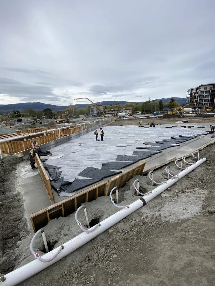 Voltex DS under slab at Aqua Tower, Kelowna