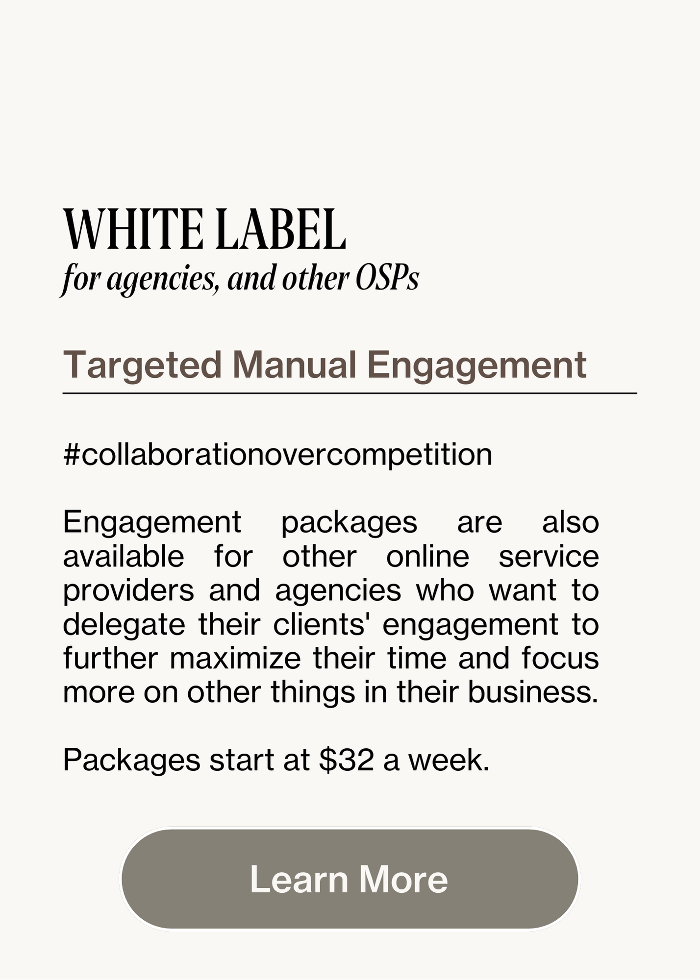 Instagram Targeted Engagement (white-label)