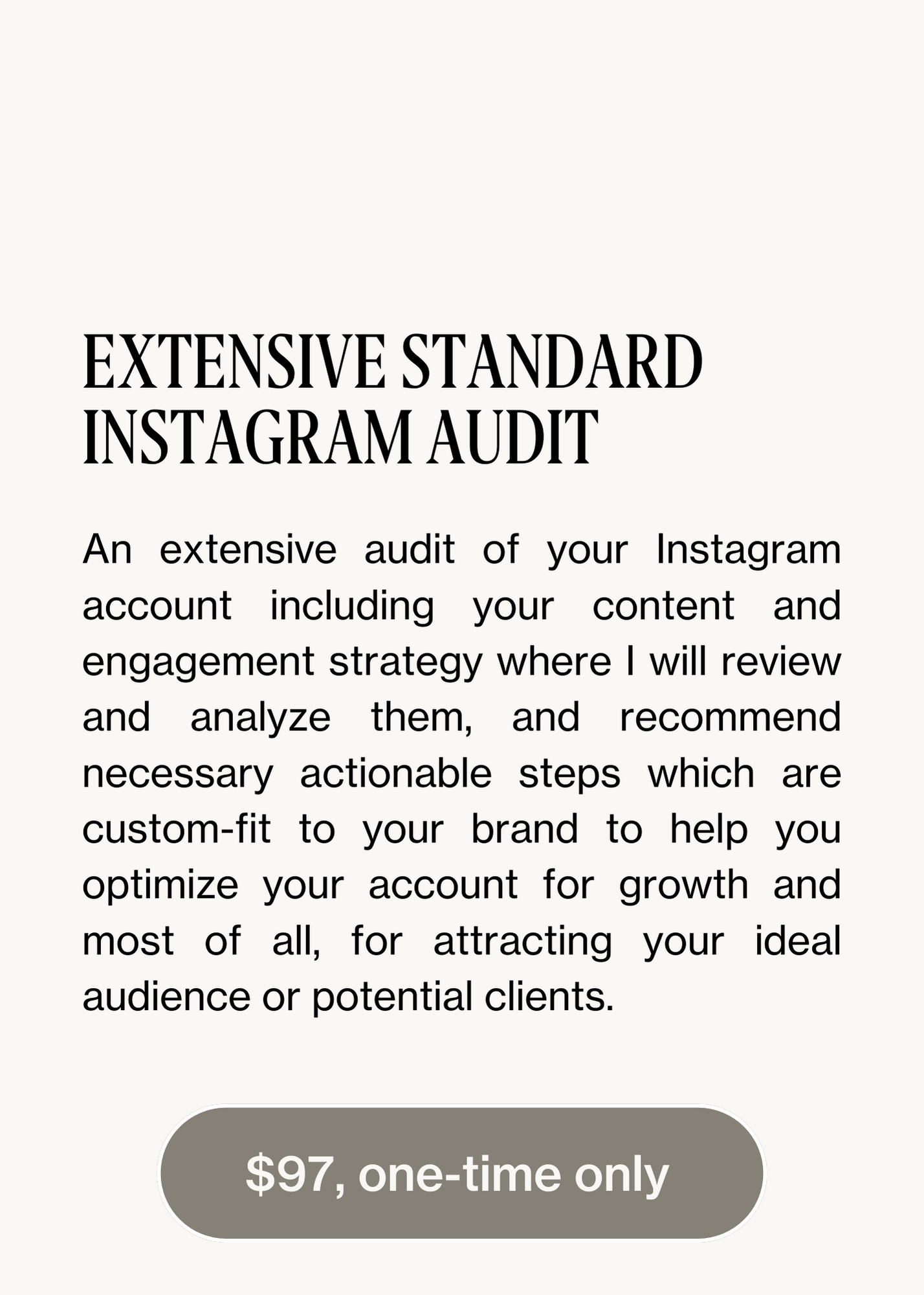 Instagram Audit