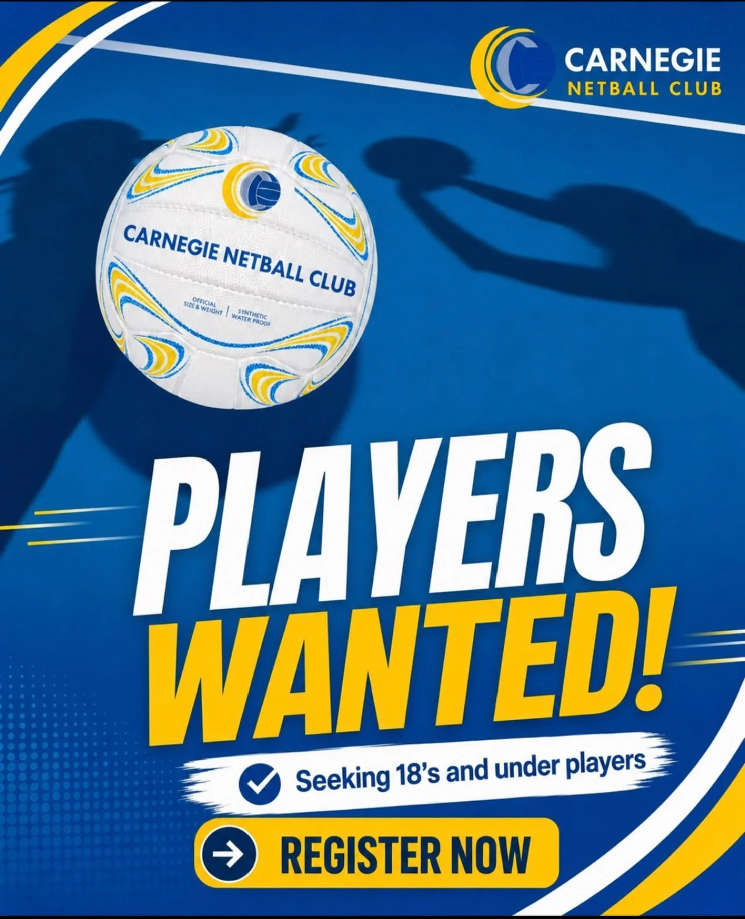 Are you 18&amp;U looking to play netball and make friends, we would love to hear from you!