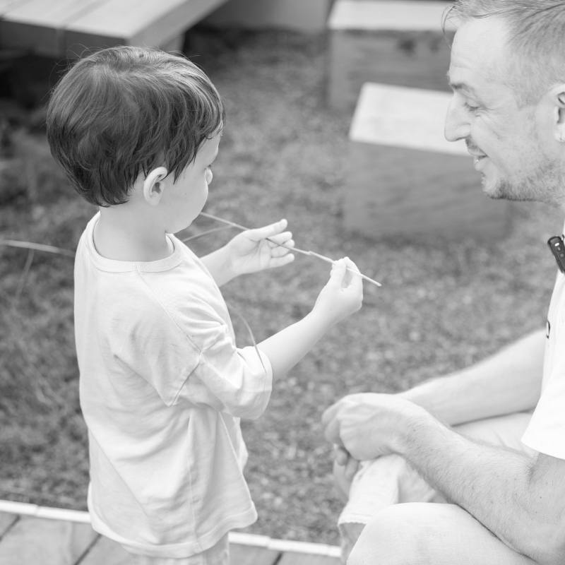 natural play in the garden