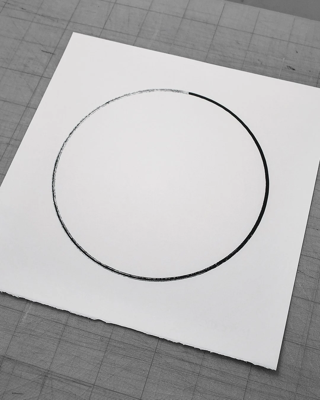 Nice to be posting this image of my latest Experimental Print Club edition today. It&rsquo;s the first of two works titled &lsquo;One&rsquo; and takes the form of a simple hand painted Sumi ink circle fading from black to white as it travels clockwis