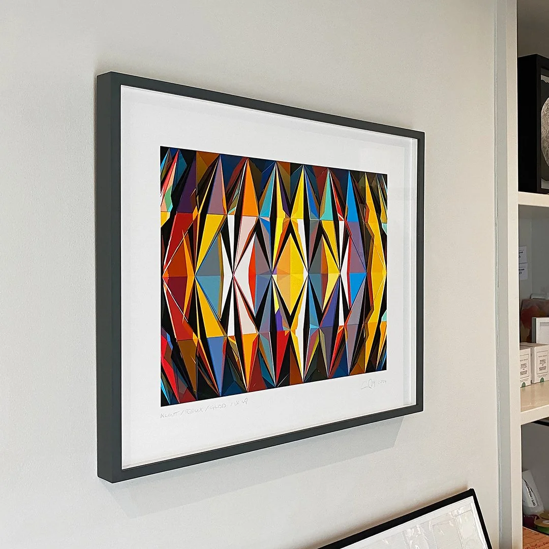 Two more pics of my recent Art Movement show to share today, this is Klint / reDux / gldd; a recent variation from my Klint series, inspired by the brilliant Le Klint Studio of course&hellip;
. . .
@artmovementlondon
.
#artmovementlondon #chuckelliot