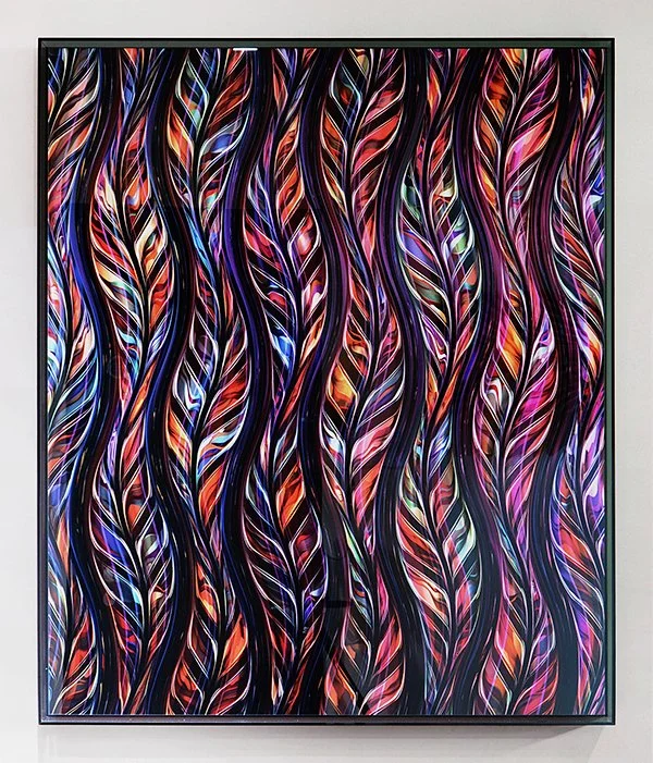  Torsion / indigo lacquer   