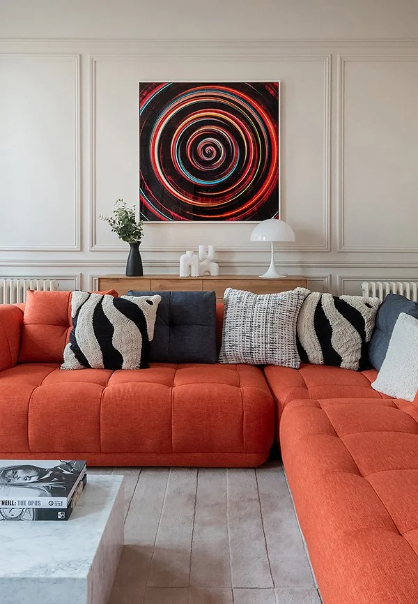  Spiral scratch / crimson underglaze   