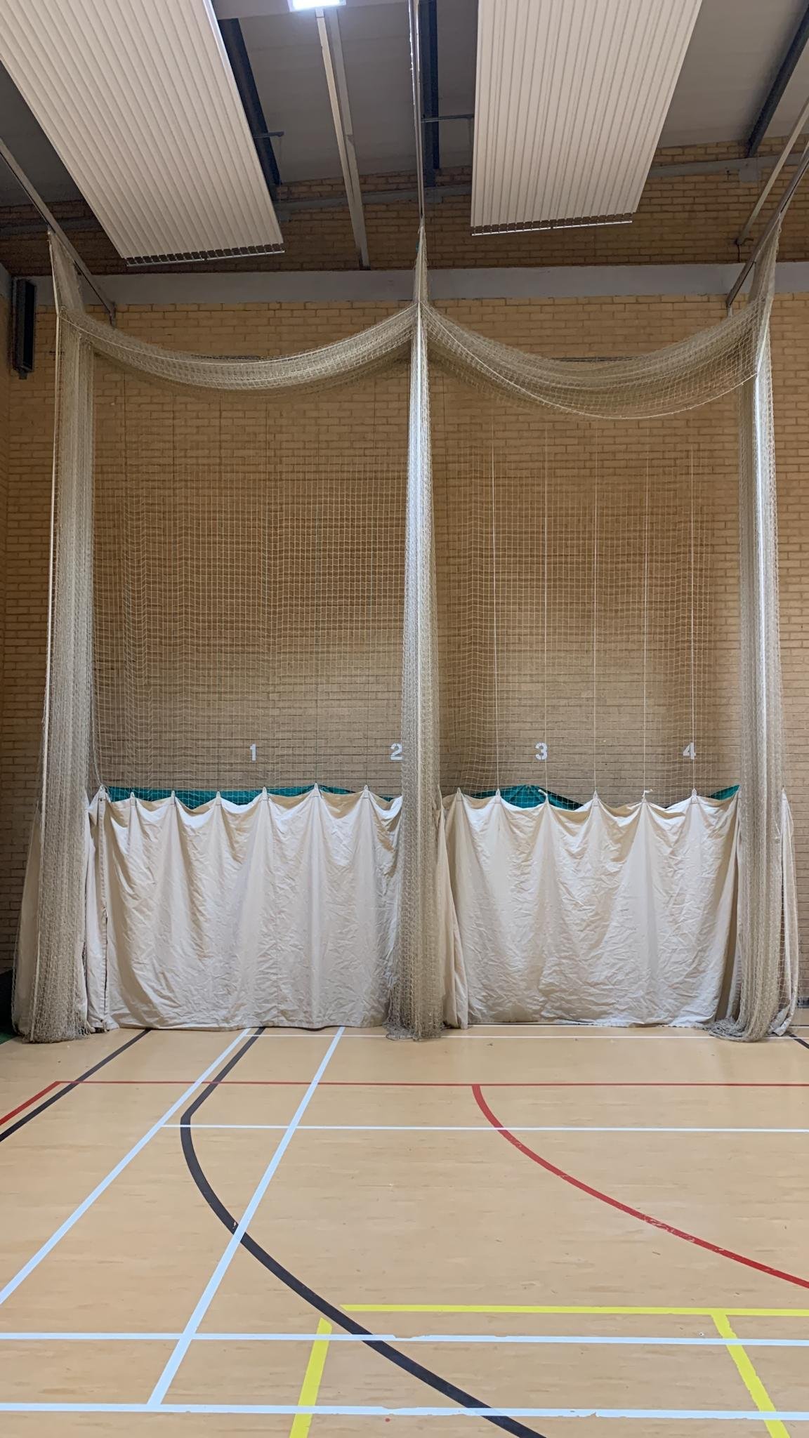 Rehung Batters Sight Screen with new Back Bar Supports