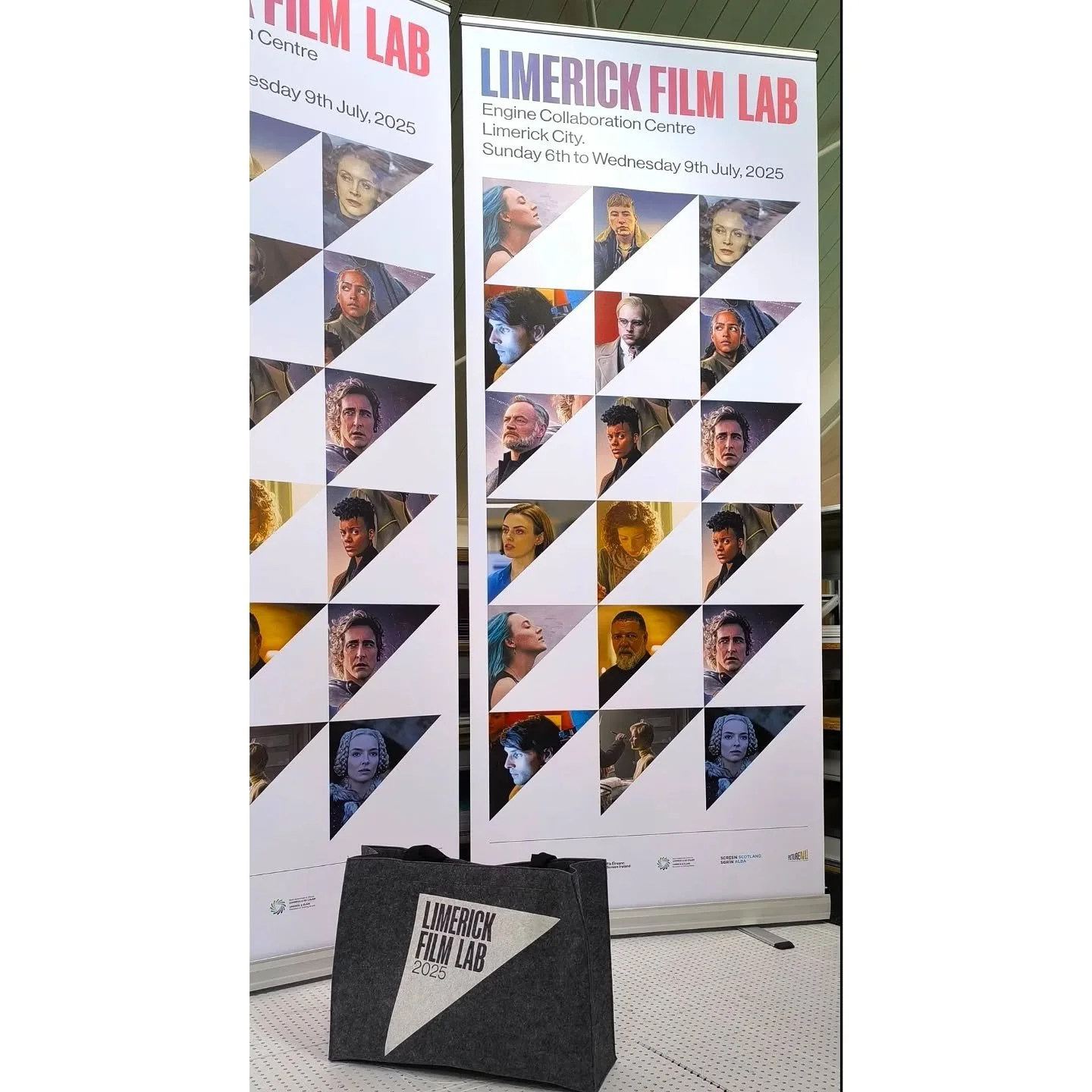 Limerick Film Lab is happening Sunday 6th to Wednesday 9th July.

We were happy to collaborate with @filminlimerick on their branded visuals, and also happy to welcome teams from Screen Scotland @screenscots and Picture Newfoundland Canada @picturenl