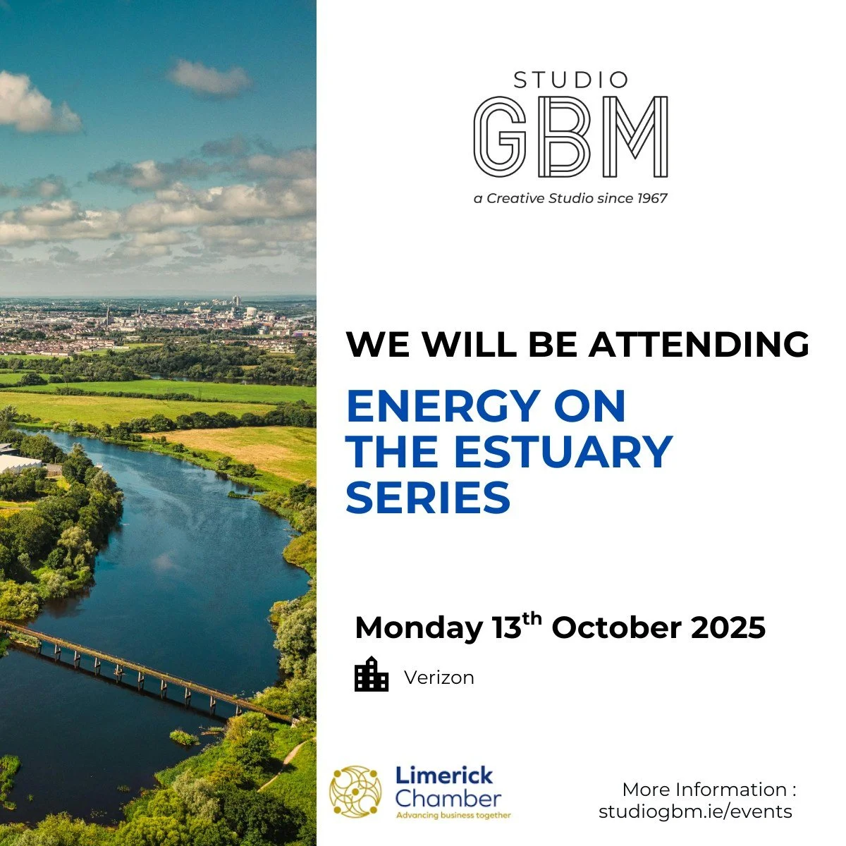 Studio GBM is proud to support the next chapter of the Energy on the Estuary series, hosted by @limerick_chamber and supported by Shannon Foynes Port @shannonfoynes. 

This flagship Midwest event has become a focal point for conversations shaping the
