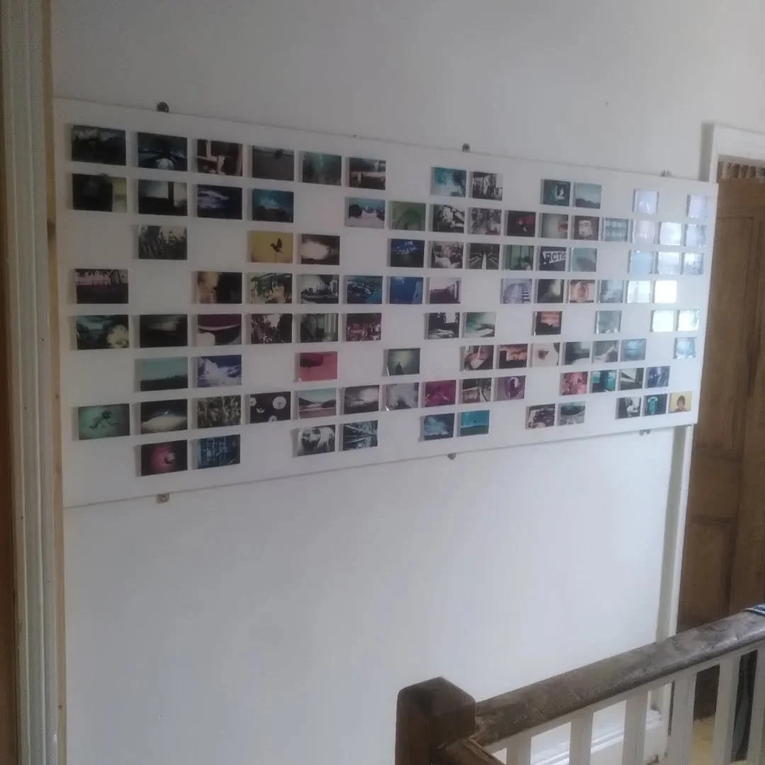 Currently hanging out at the house I lived in for 4 formative years in my 20's. This is an art piece my friend Scruff made called &quot;100 prices of me&quot; and I still feel very honoured to have been included in it. 

The photo of me was taken at 