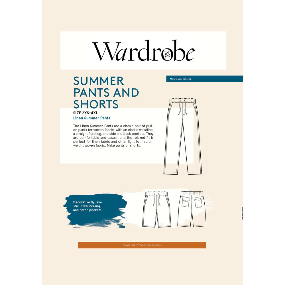 Men's summer pants Pattern Wardrobe by Me — Patchwork Plus