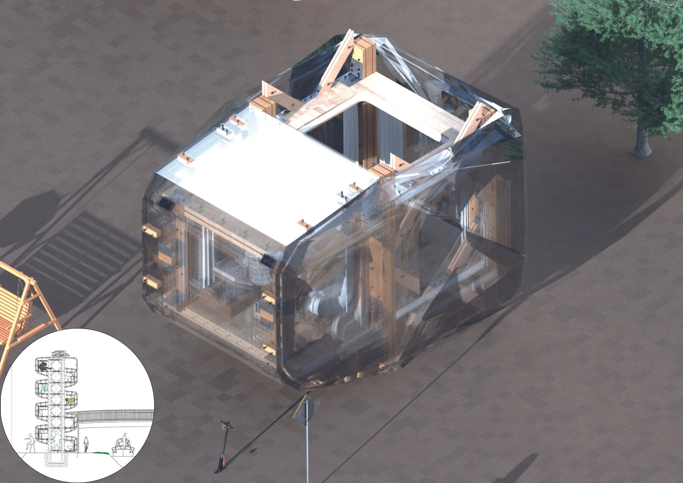 Render View of a Level in the Content Creator Home