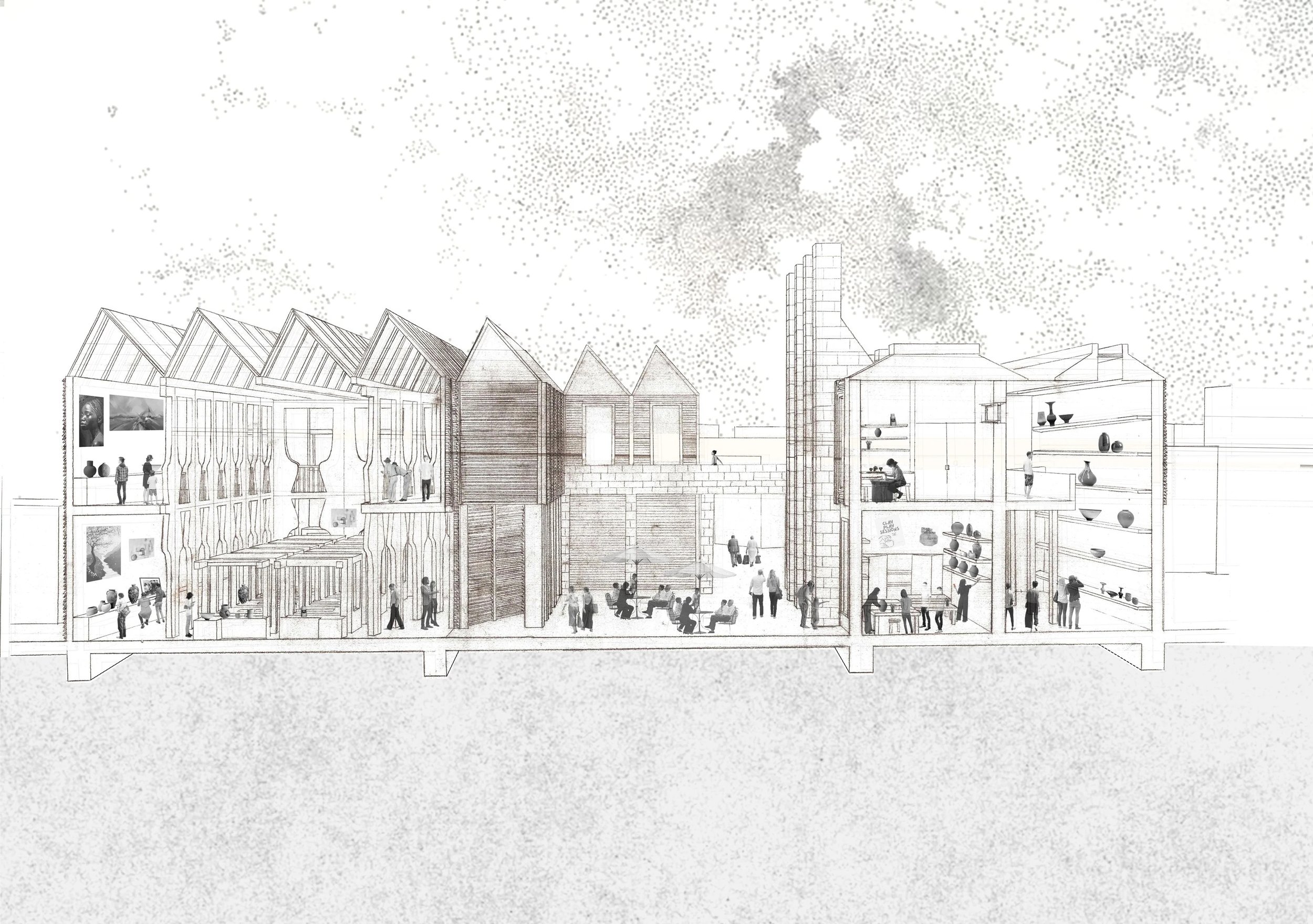 Arts Market Sectional Perspective