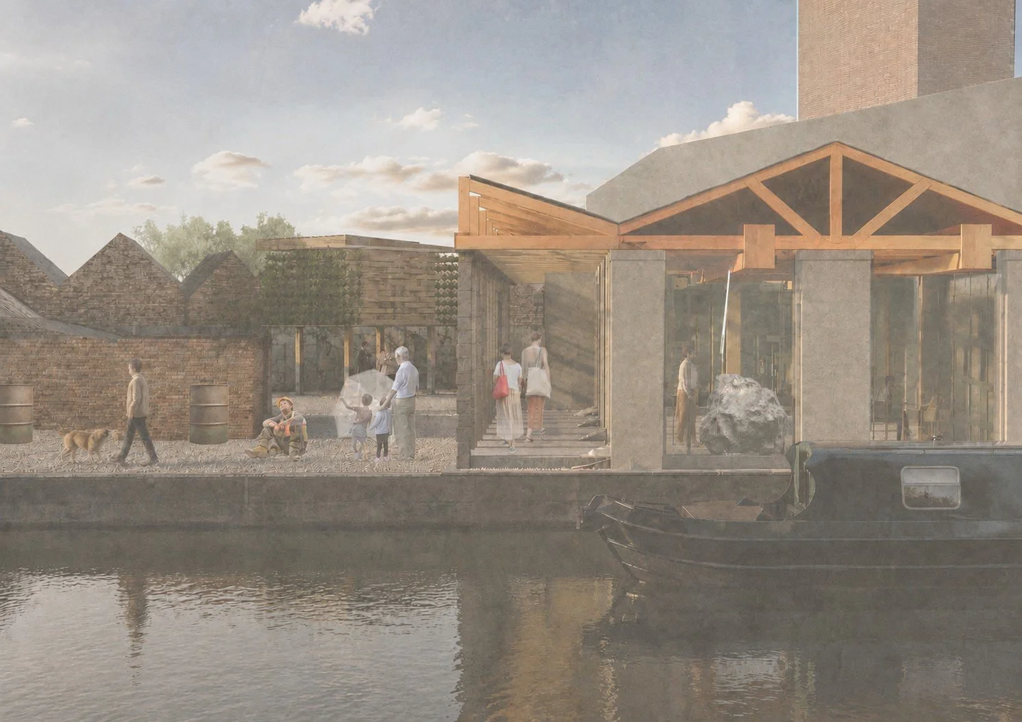 Across the Canal to the Stone Carvers Playground