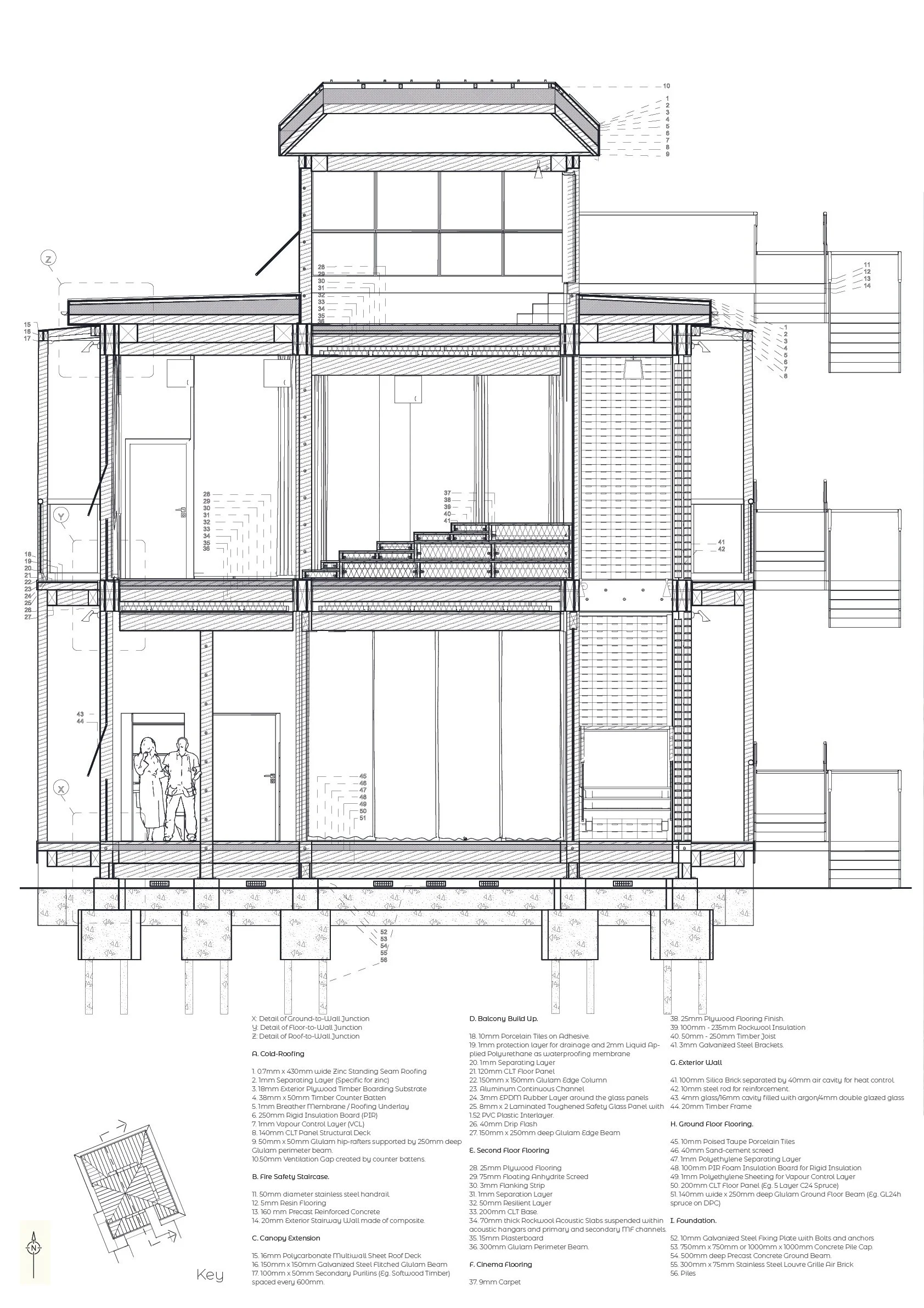 1:25 Detail Section @A1 