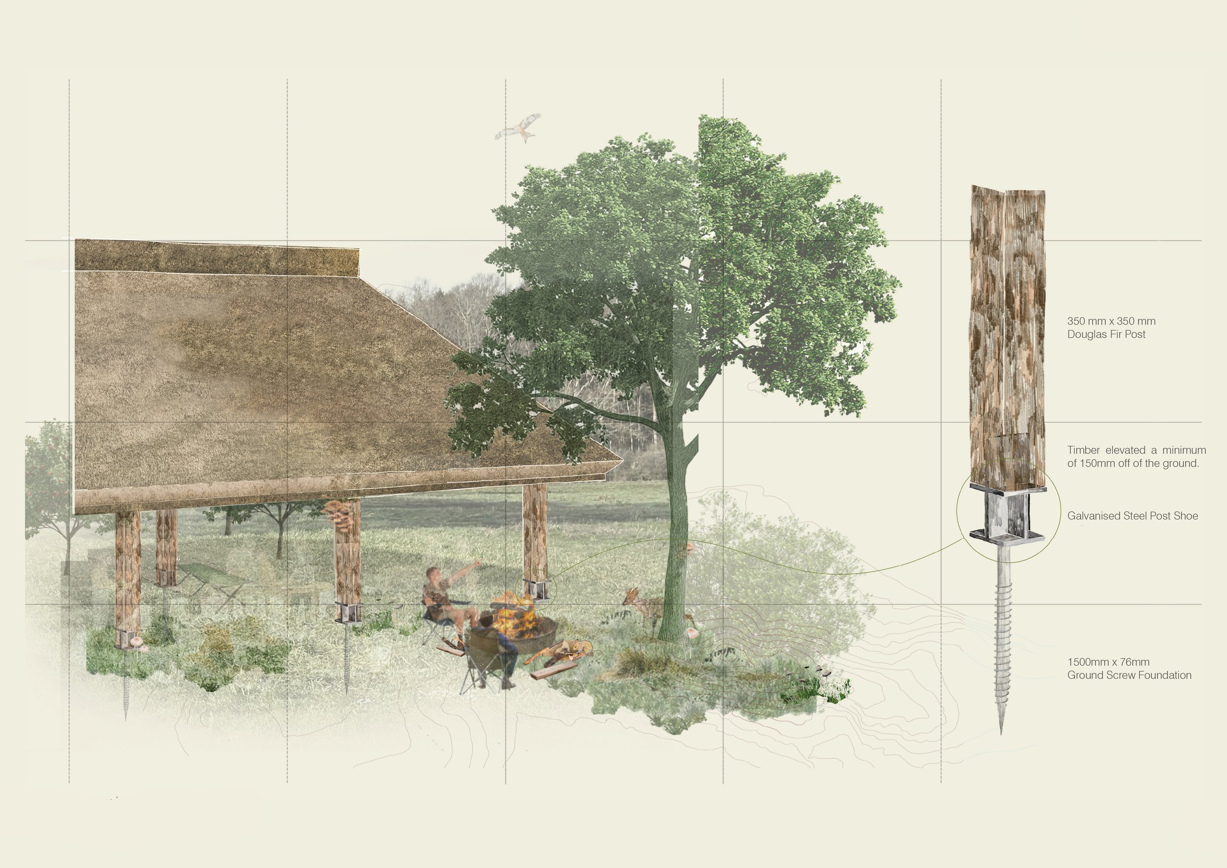 Timber to Ground Drawing