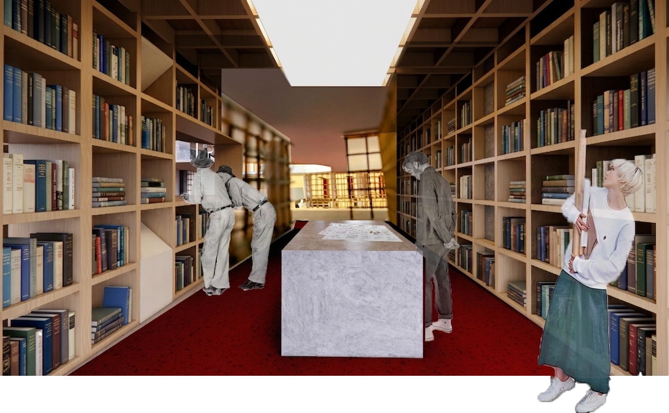 Library collage