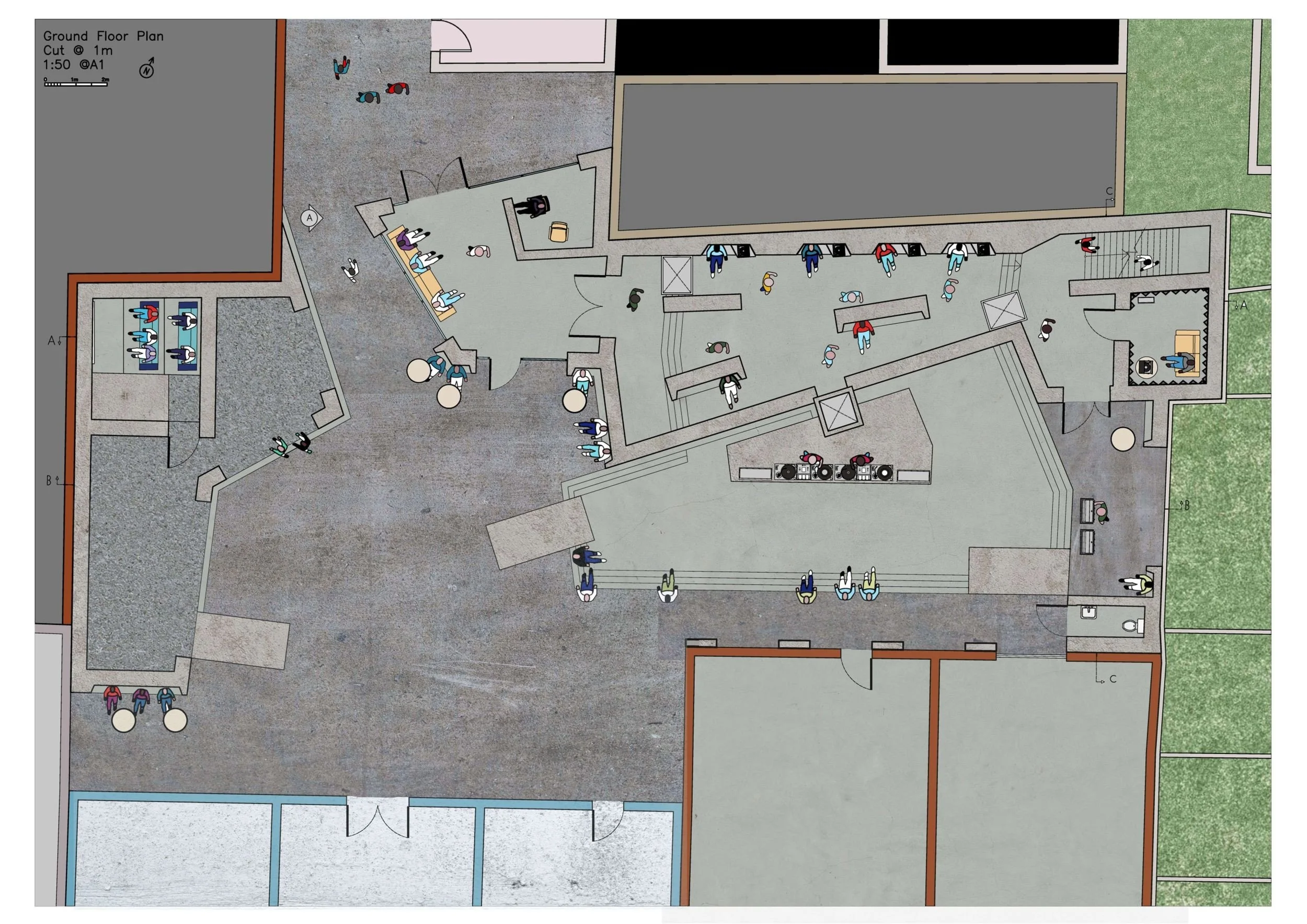 Ground floor plan render
