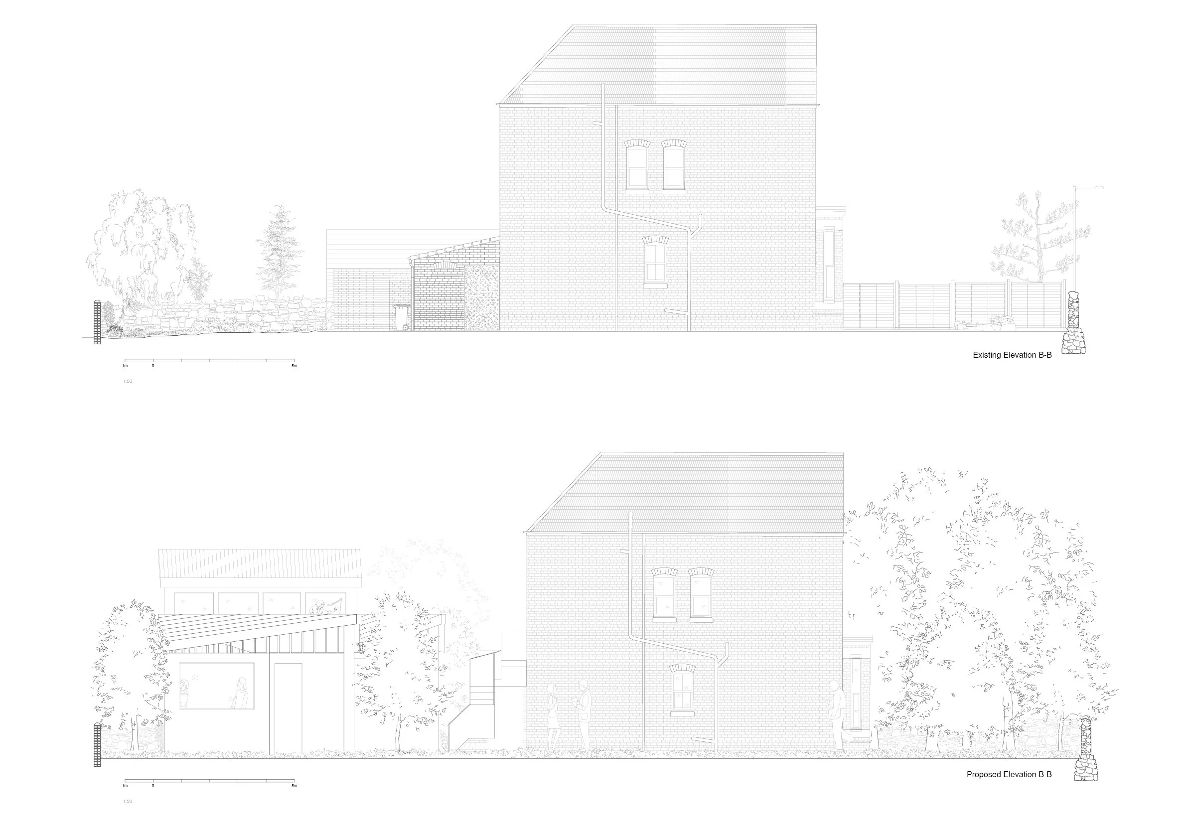 Existing and Proposed Elevation