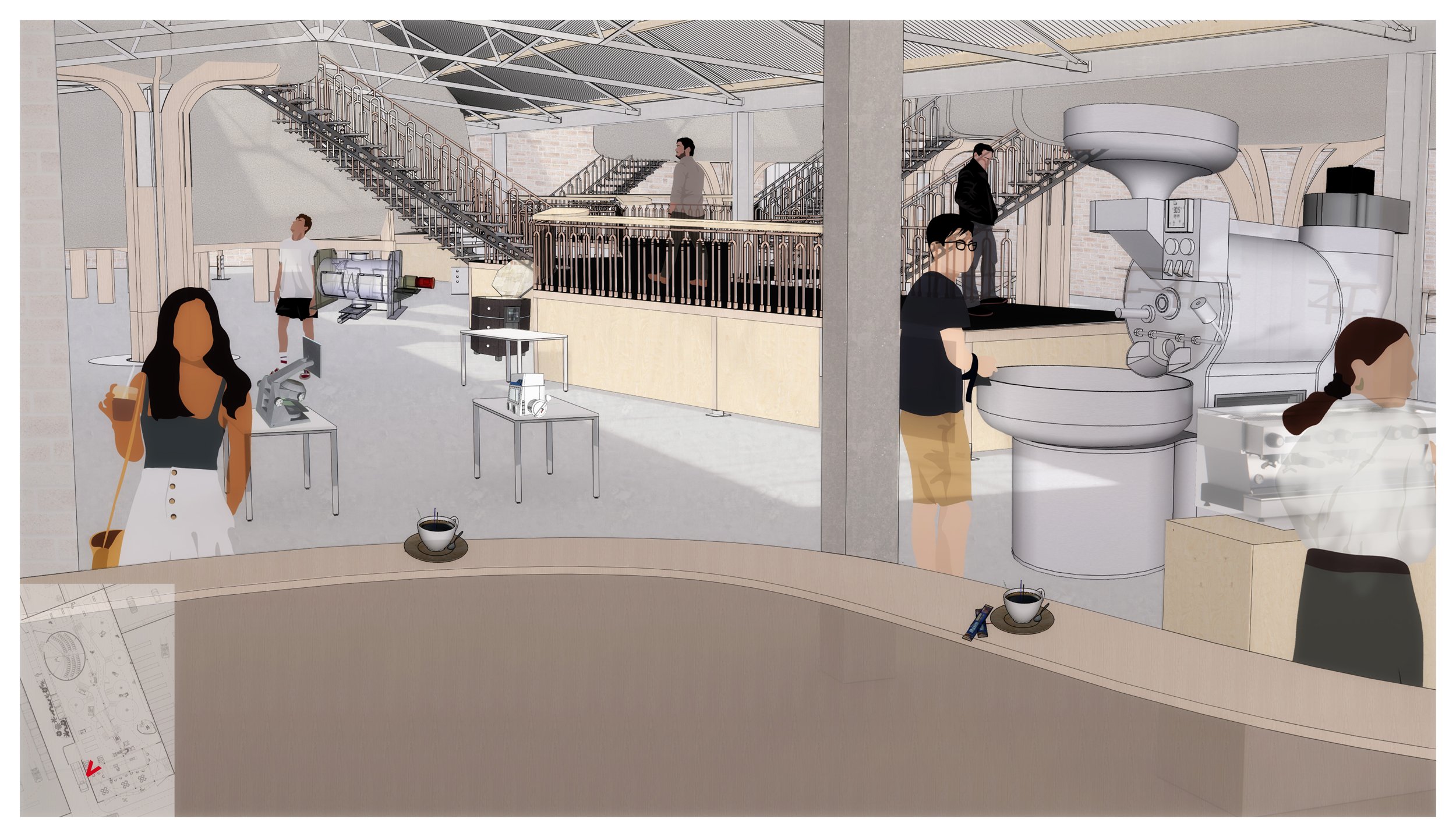 Theo Gammie:
The desired transition to a net zero future requires existing industries to adapt to sustainable methods of operation. This project seeks to create a space for the analysing and re-engineering of unsustainable light industrial processes