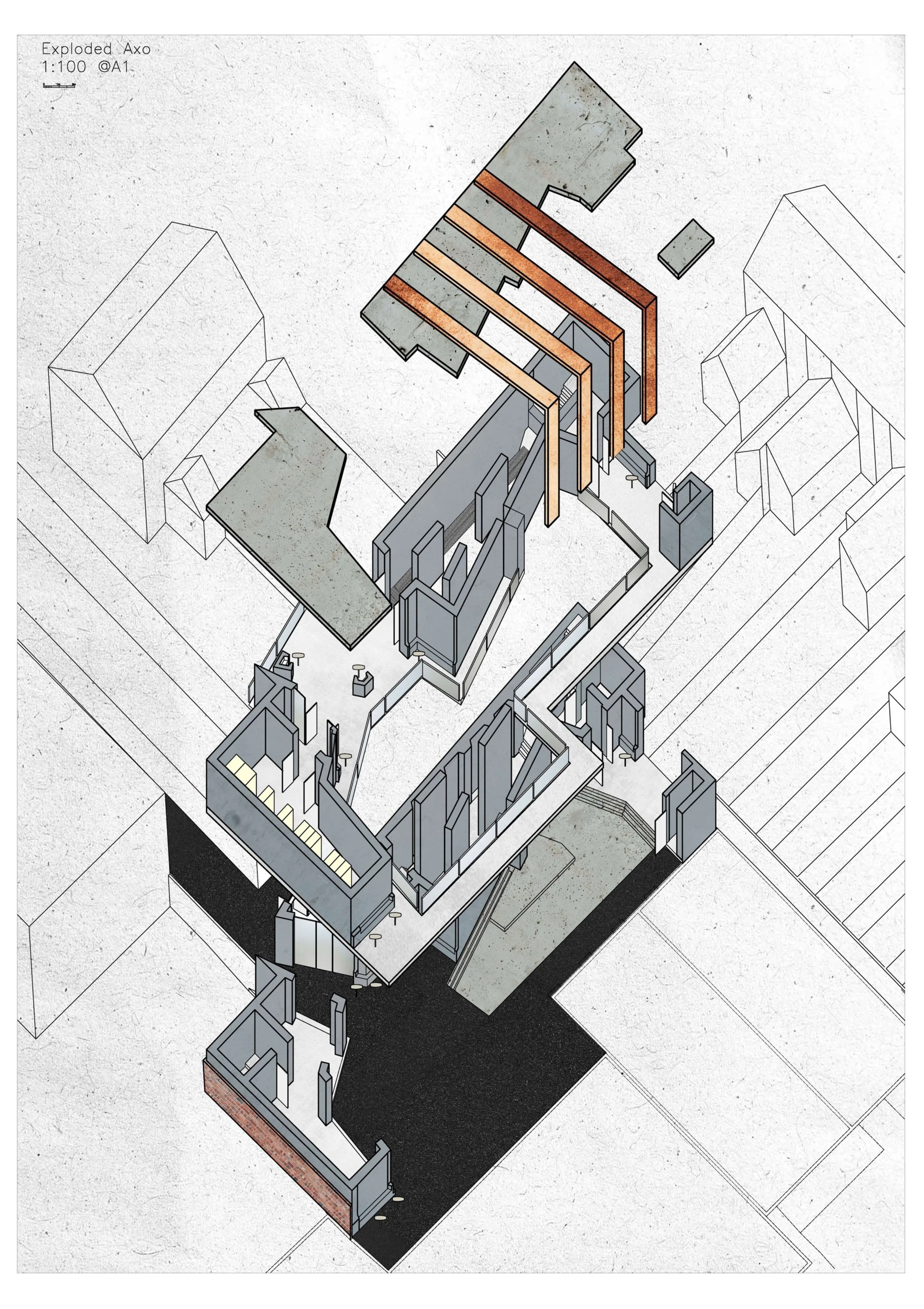 Exploded axonometric