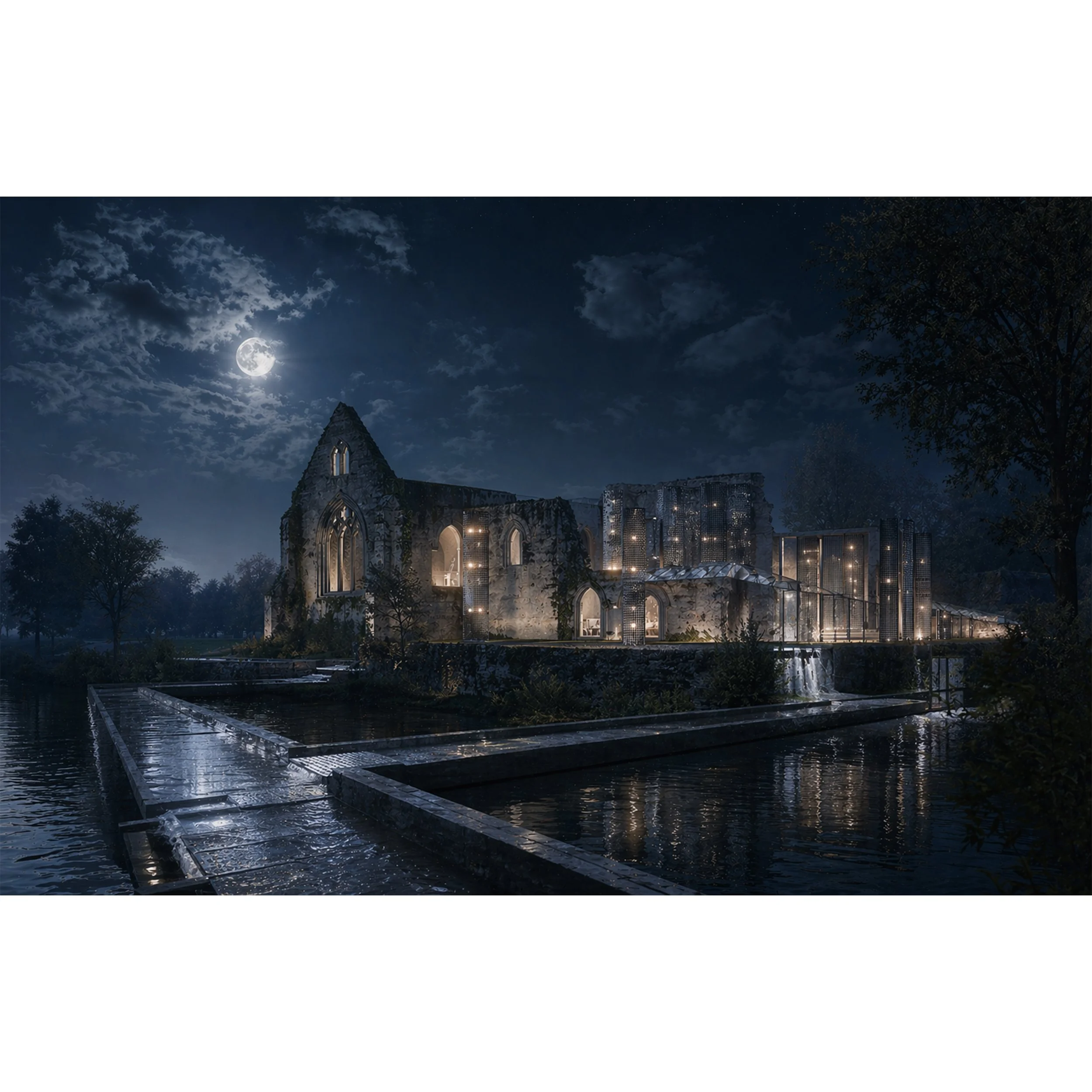 Godstow Ruins, Revived in the Full Moon