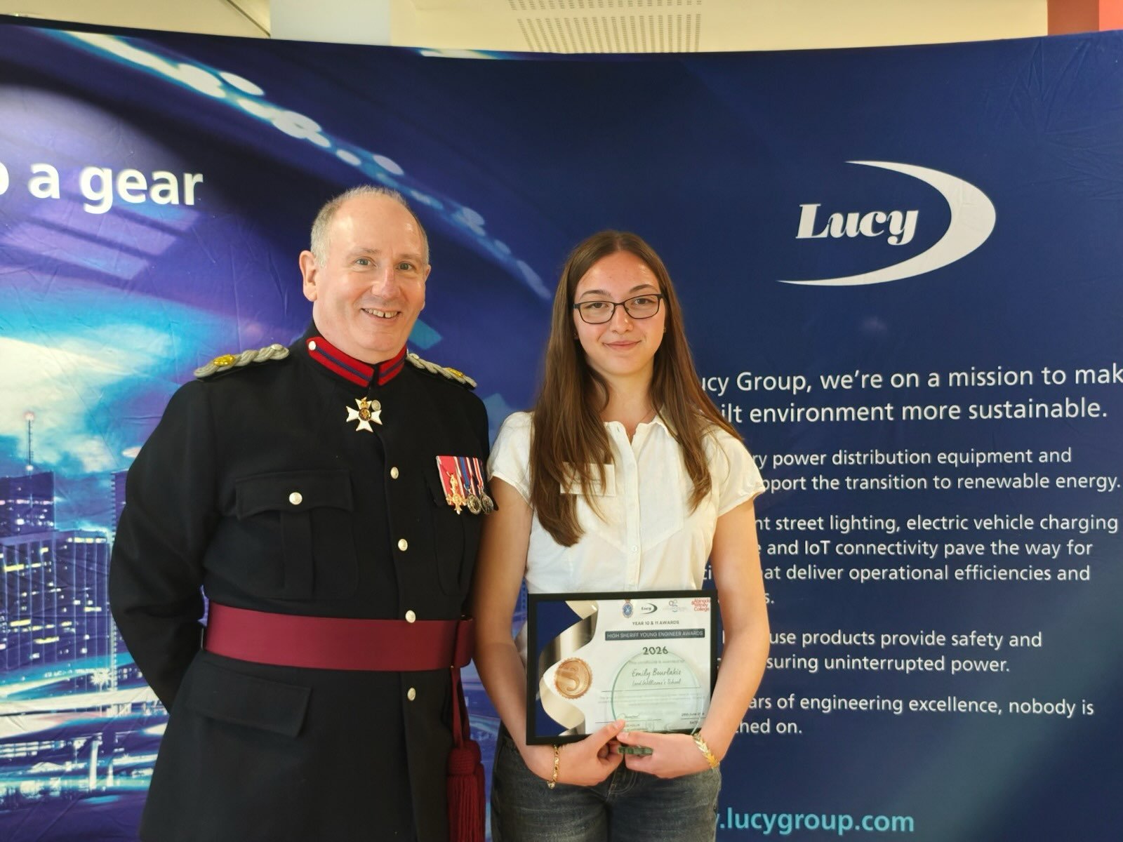 His Majesty&rsquo;s Deputy Lieutenant of Oxfordshire and former High Sheriff, Mr John May CVO OBE DL, was delighted to attend the High Sheriff Young Engineer Awards at Abingdon &amp; Witney College.

Hosted by Lucy Group Ltd, the awards celebrated th