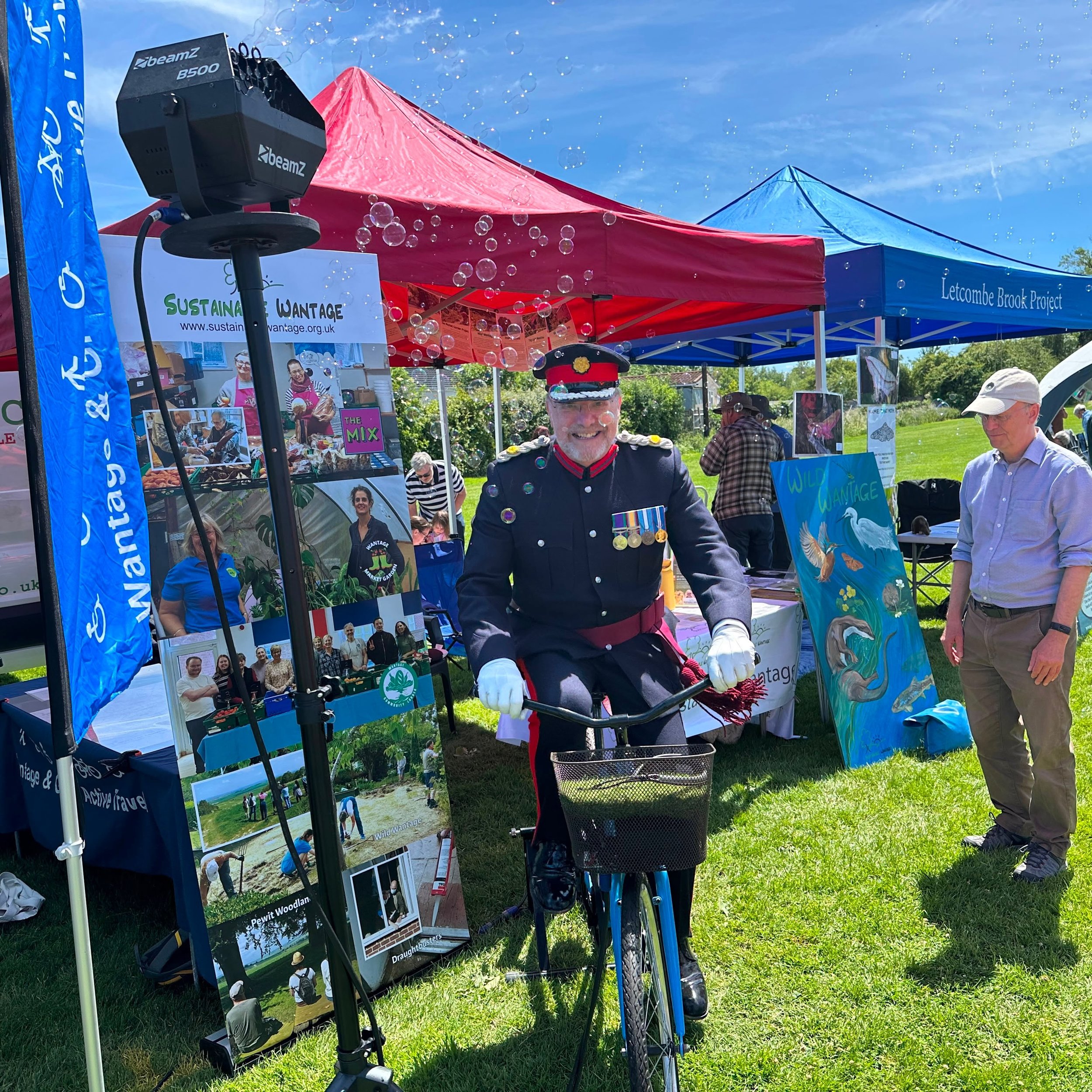 On Saturday 13 June, Major (Retd) James Sibbald DL was delighted to represent the Oxfordshire Lieutenancy at the Grove and Wantage Extravaganza, hosted by Grove Rugby Club.

Major Sibbald formally opened the event, which brought the community togethe